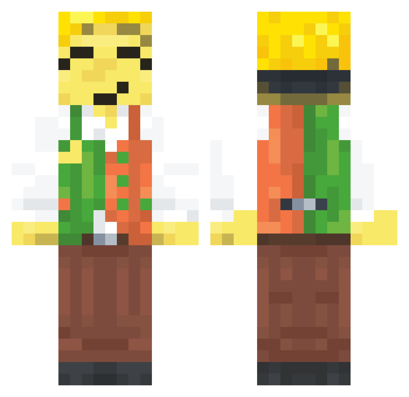 Szakuuu Minecraft skin, front and back view
