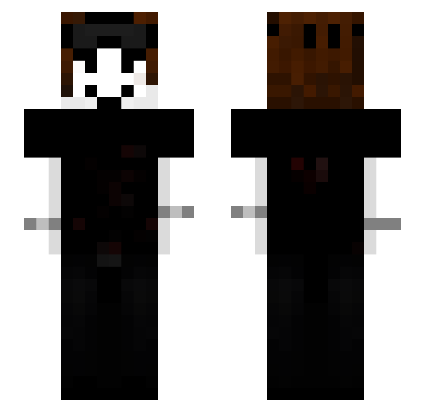 Acierto Minecraft skin, front and back view