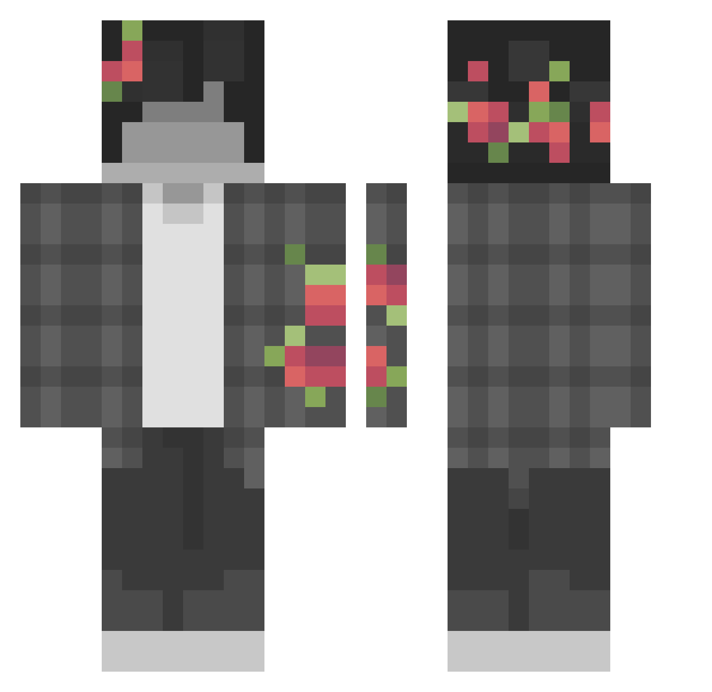 Midnight_20266 Minecraft skin, front and back view