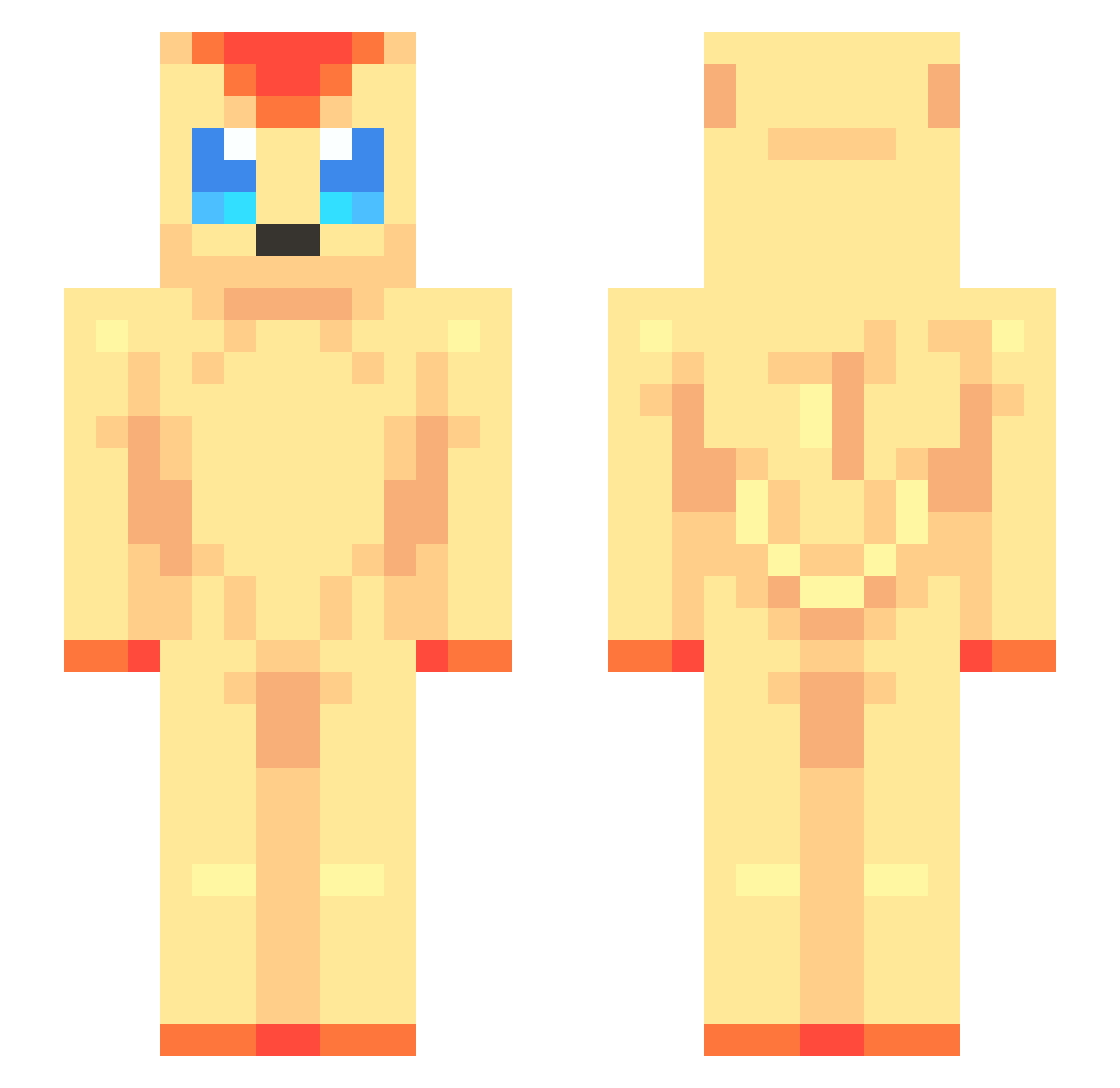 Vikler Minecraft skin, front and back view