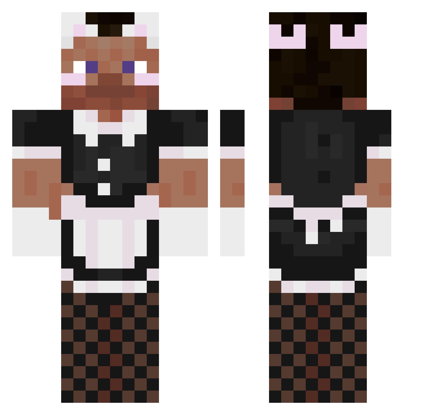 TheLuPu Minecraft skin, front and back view