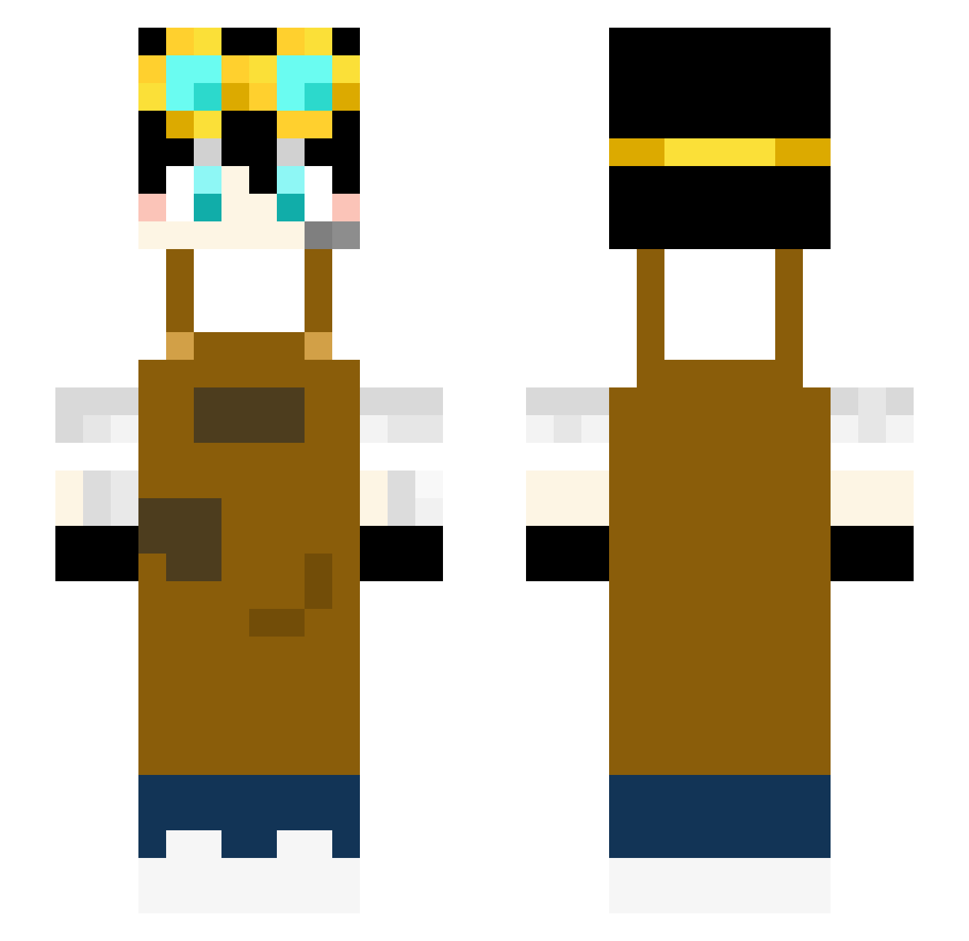 YunyunD Minecraft skin, front and back view