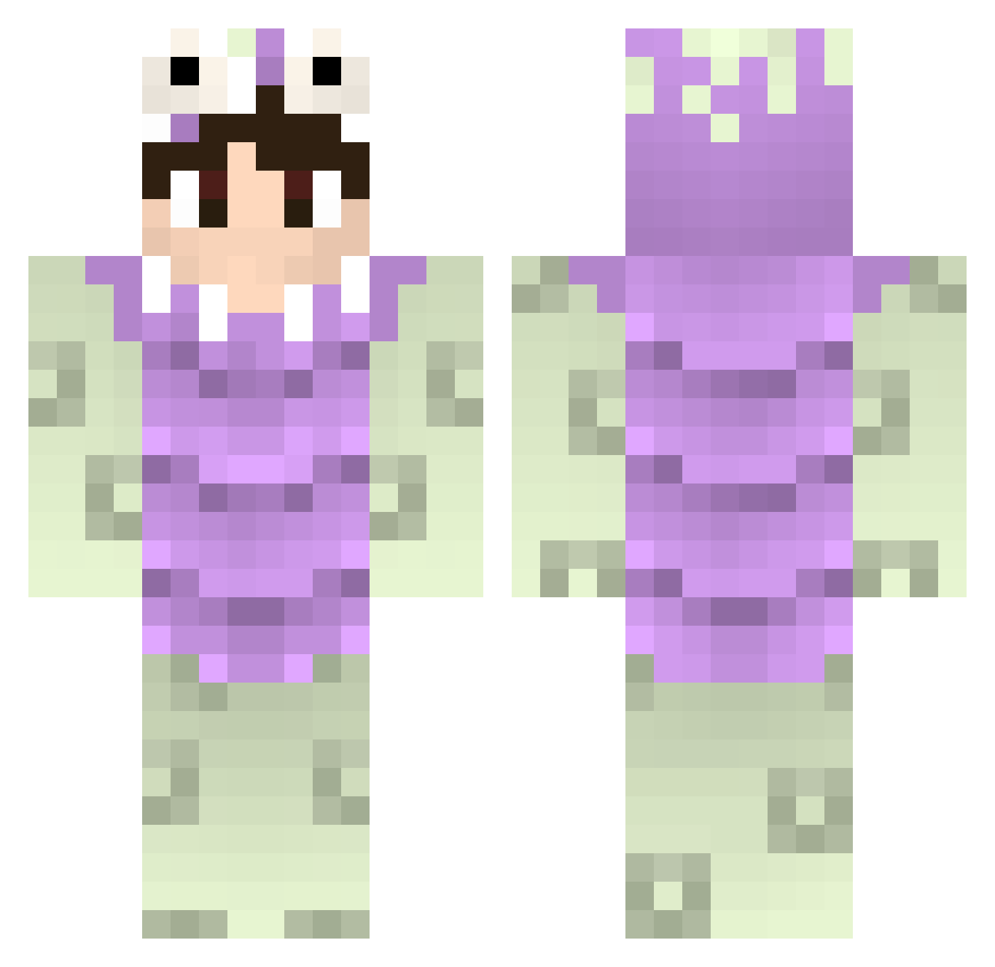 carleen Minecraft skin, front and back view