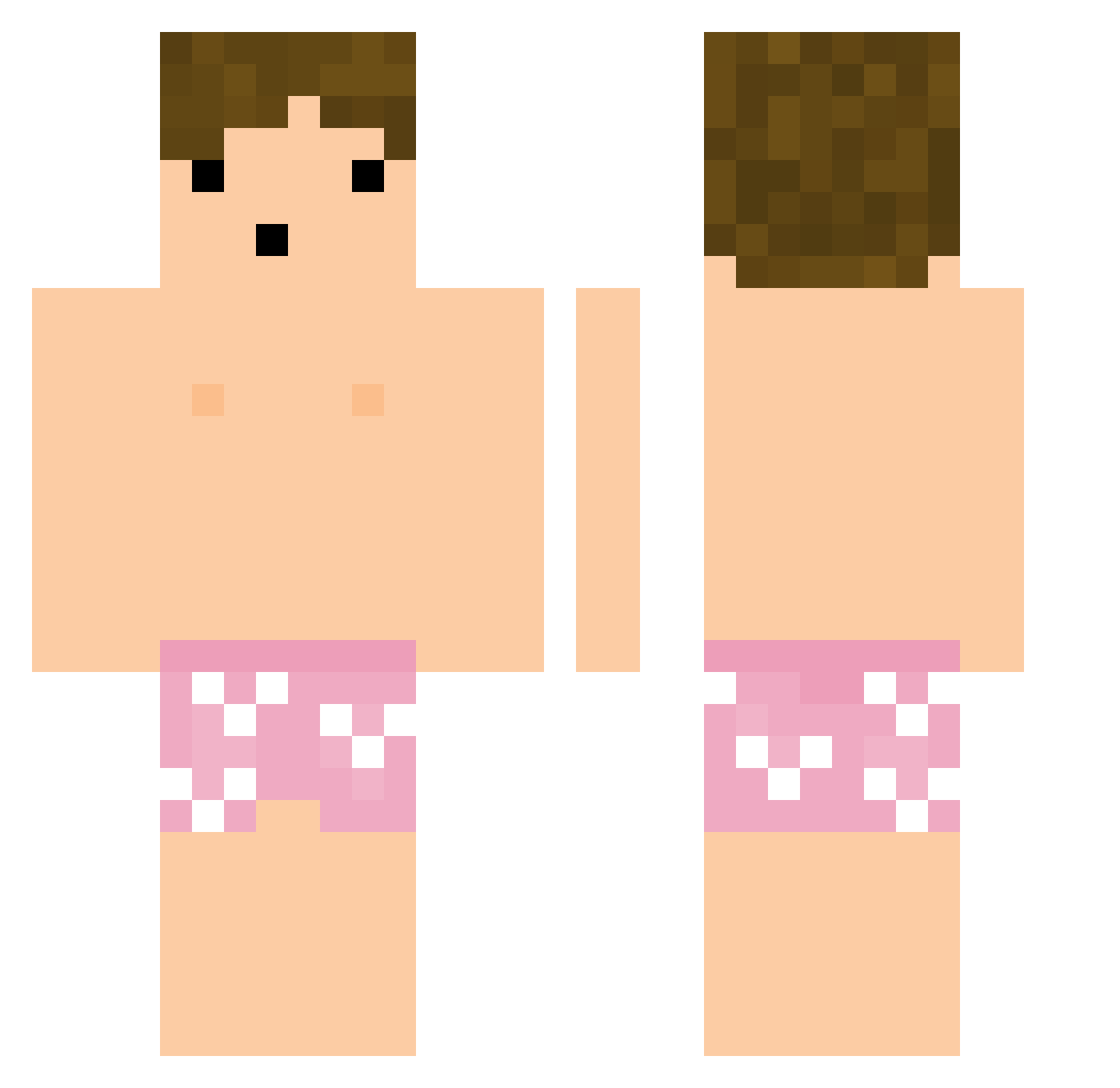 Kenda1 Minecraft skin, front and back view