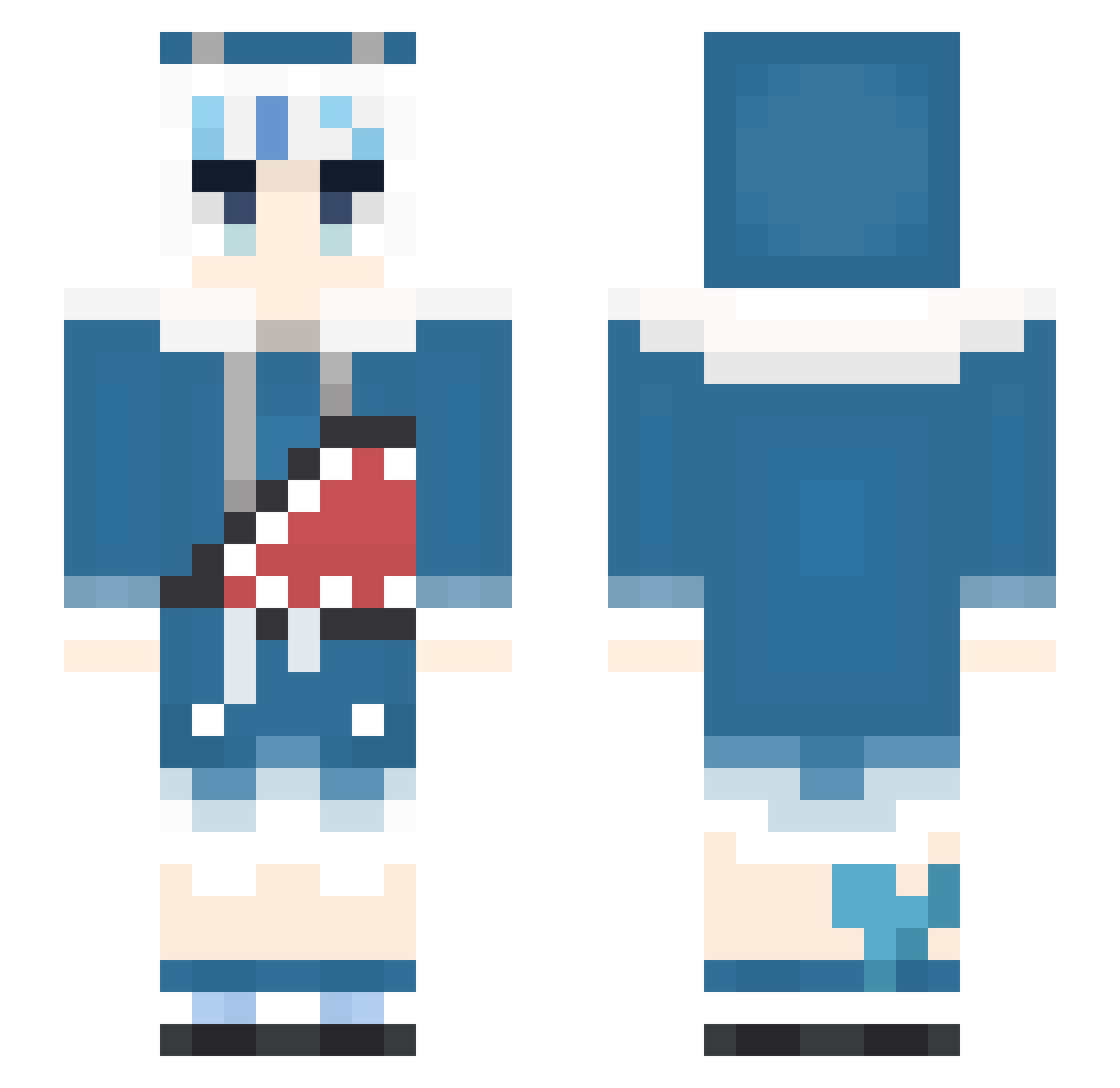 zuhrul Minecraft skin, front and back view