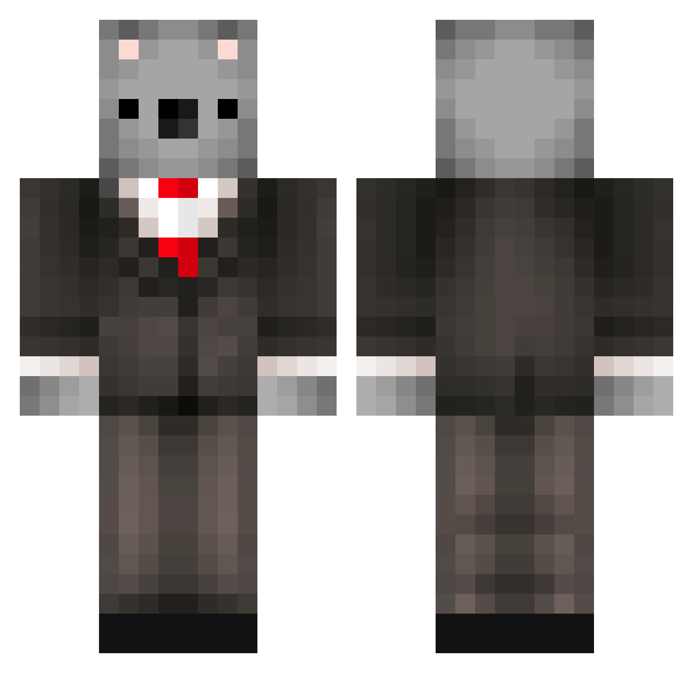 YOKKOKG Minecraft skin, front and back view