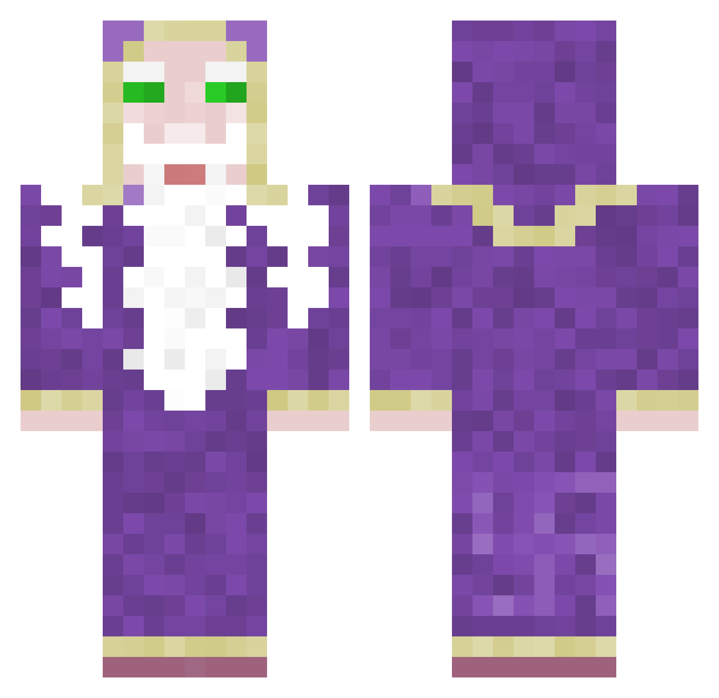 Zebyboi9252 Minecraft skin, front and back view