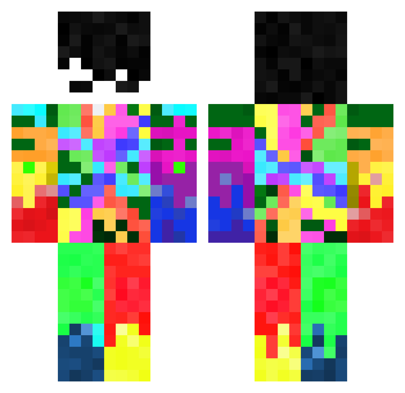 Rhythmo_Rits Minecraft skin, front and back view