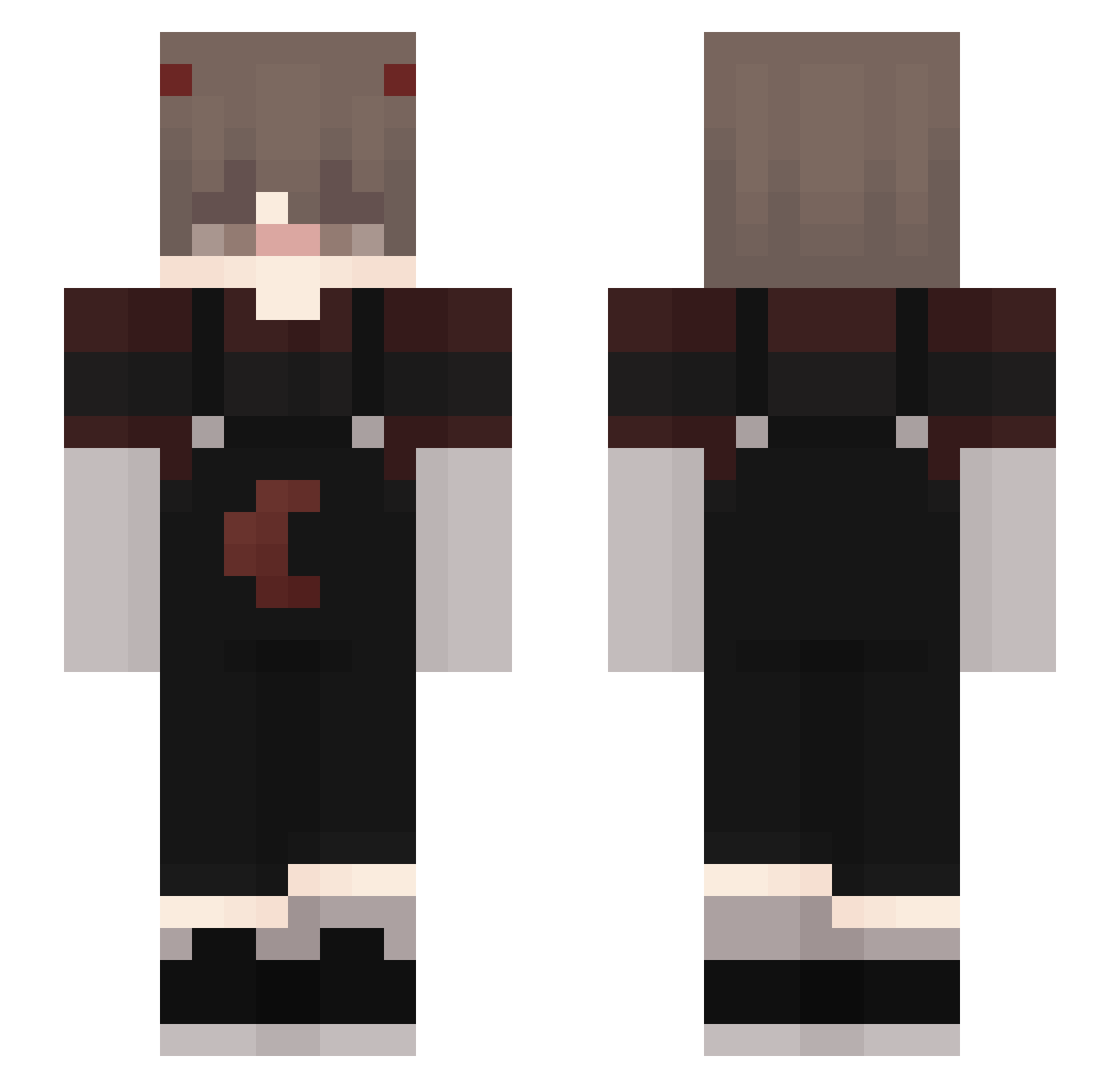 JayJay20 Minecraft skin, front and back view