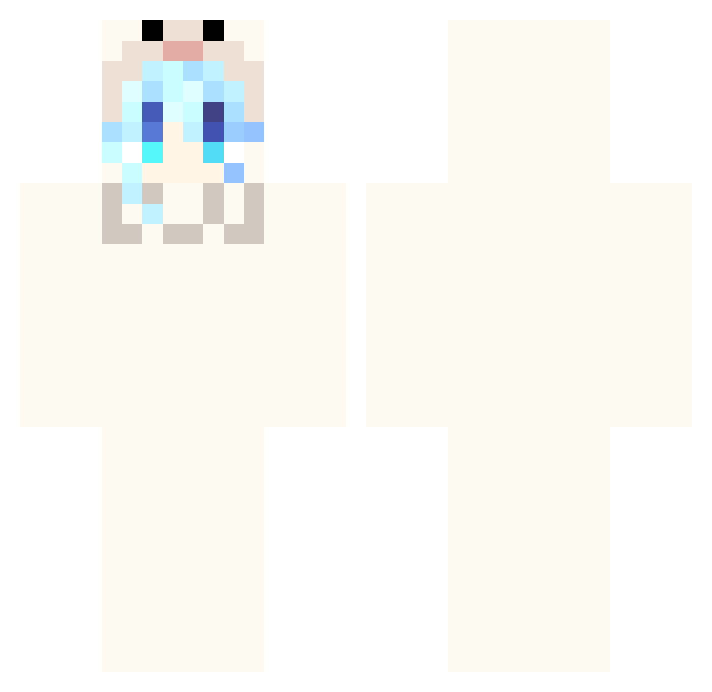 templerun255 Minecraft skin, front and back view