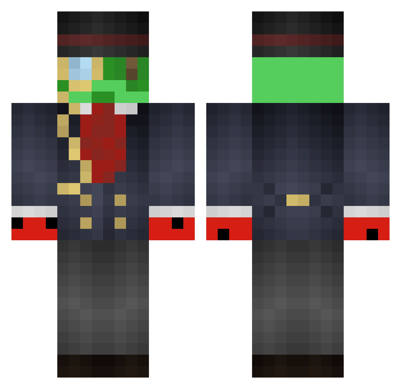 Sir_Fragolino Minecraft skin, front and back view