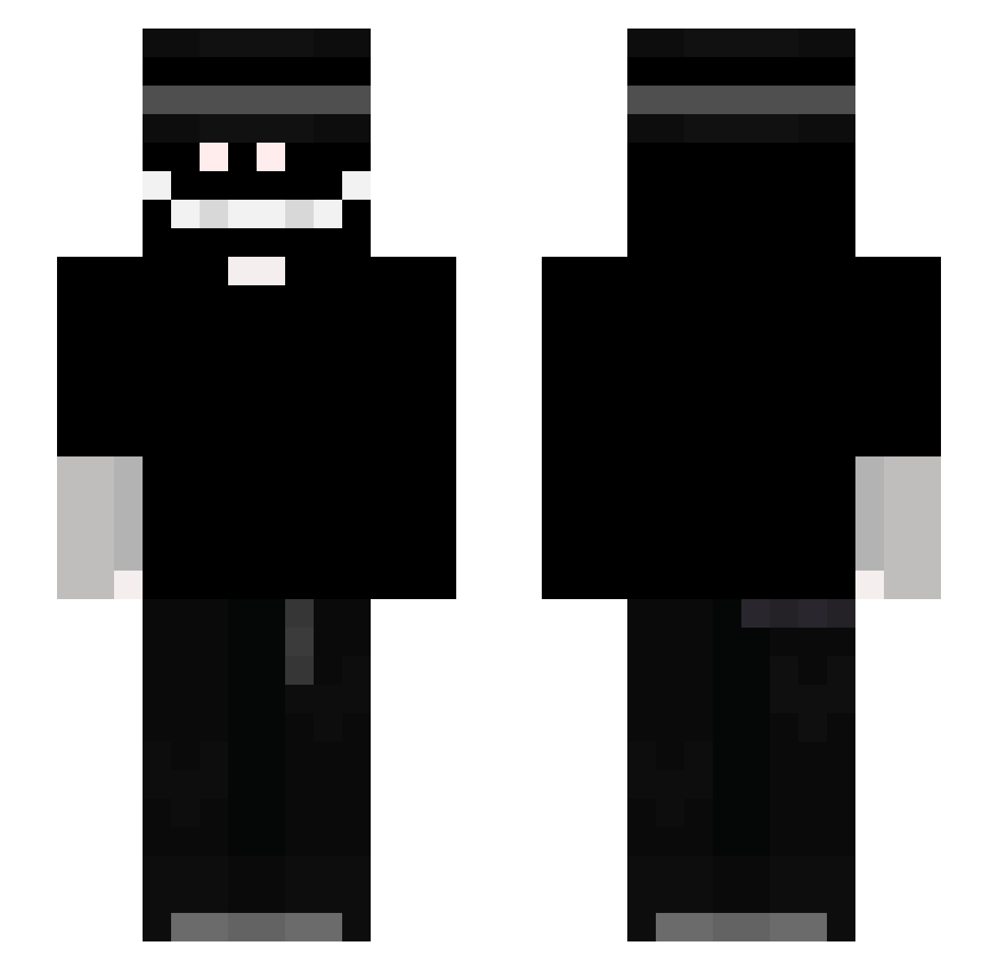 qKrit Minecraft skin, front and back view