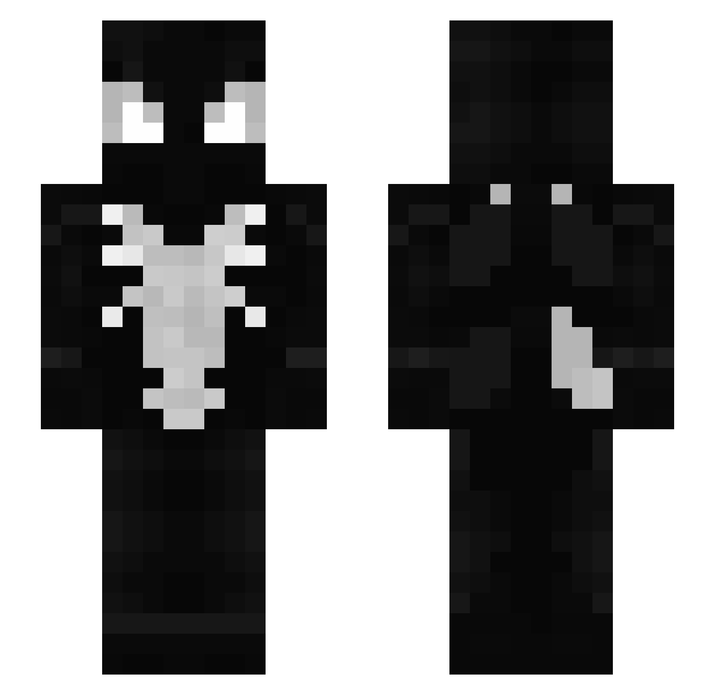 bluegodMC Minecraft skin, front and back view