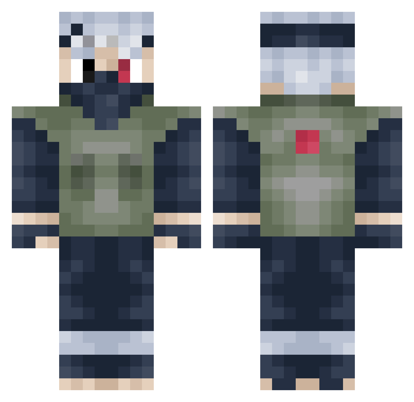 bestiari Minecraft skin, front and back view