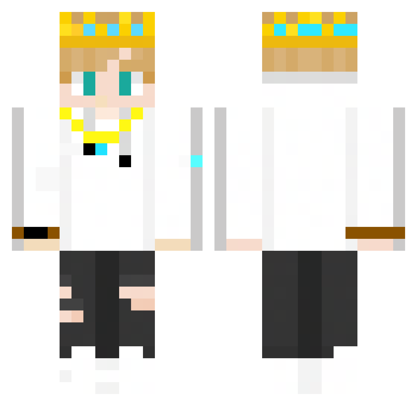 SunnyDazed Minecraft skin, front and back view