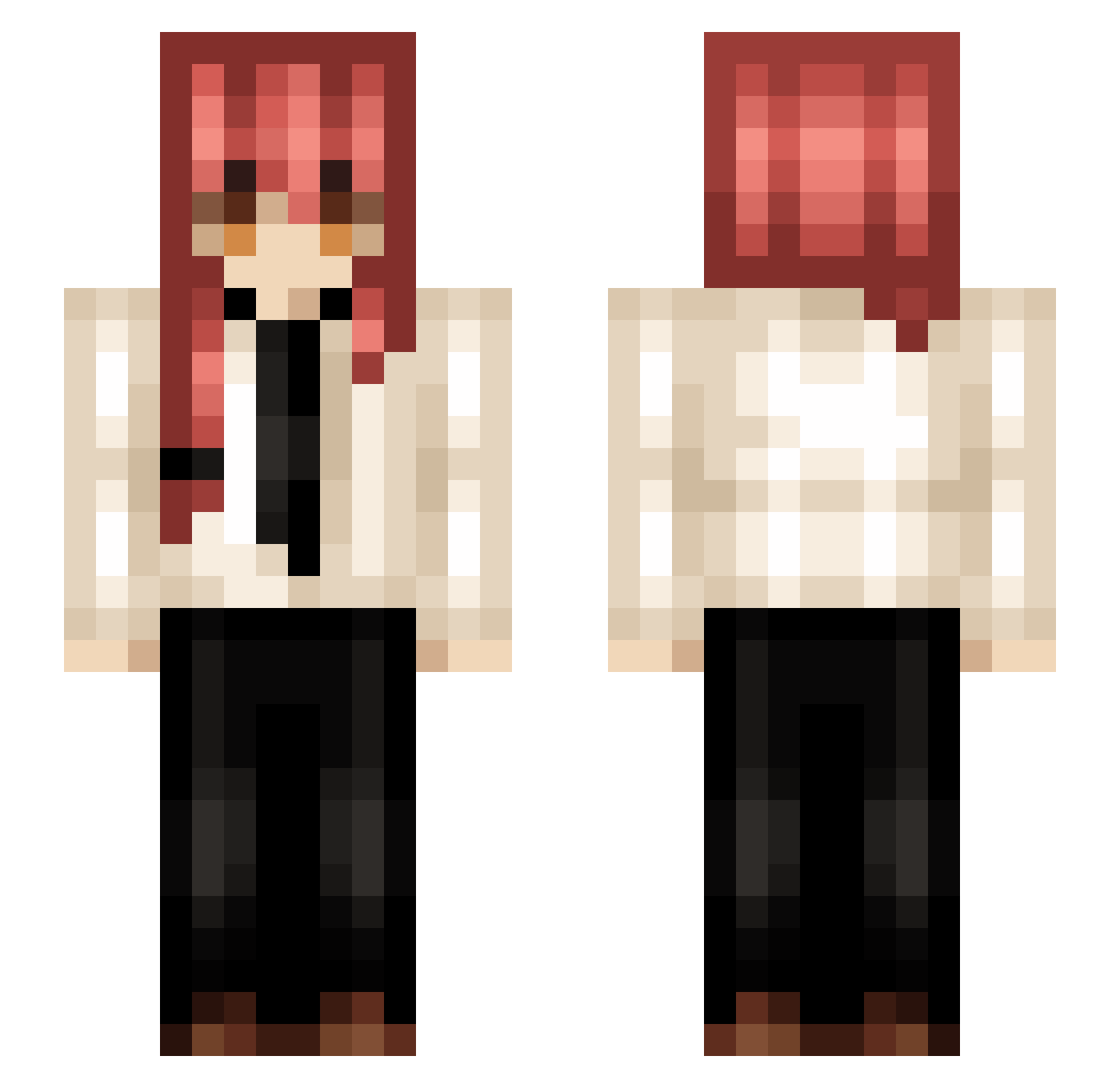 vShRam Minecraft skin, front and back view
