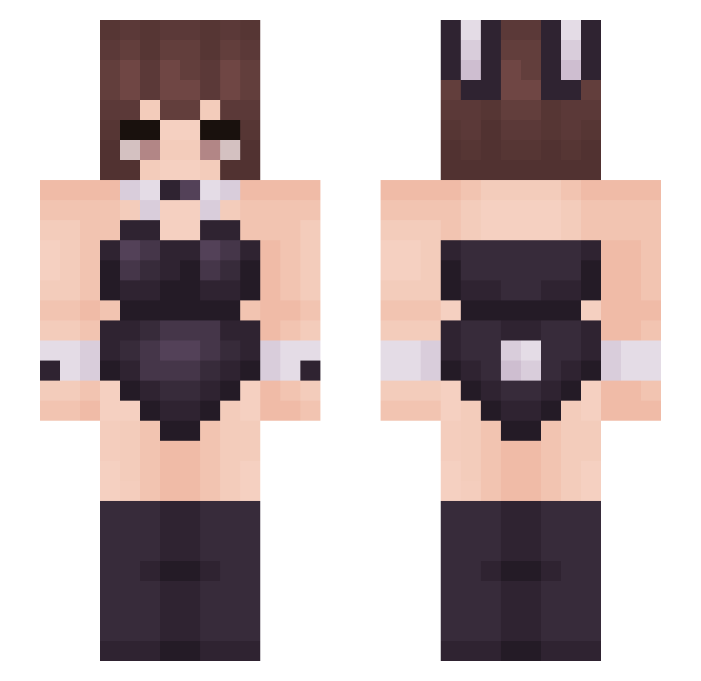 YolandaPerra69 Minecraft skin, front and back view