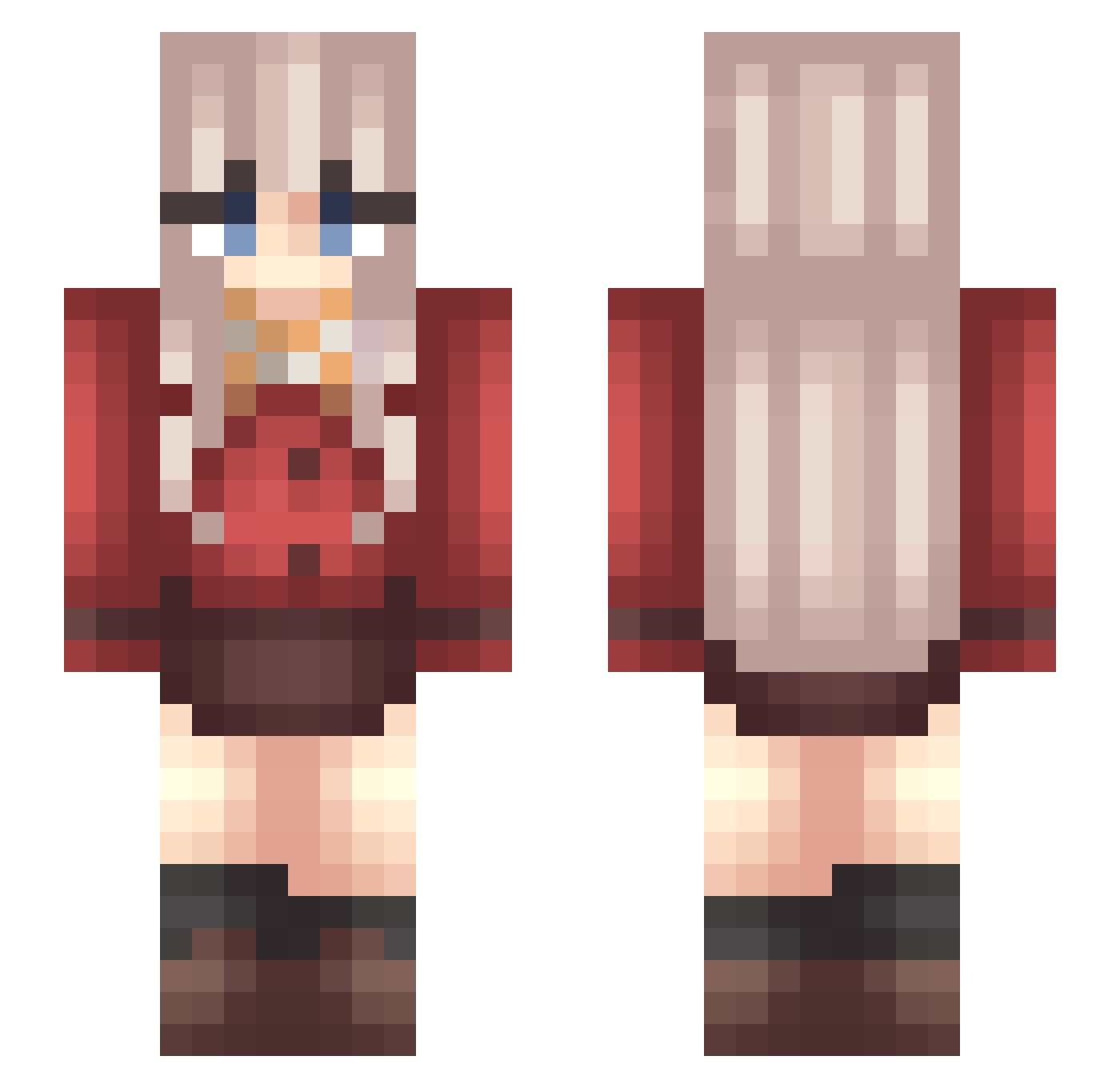 tokyonunreisi Minecraft skin, front and back view