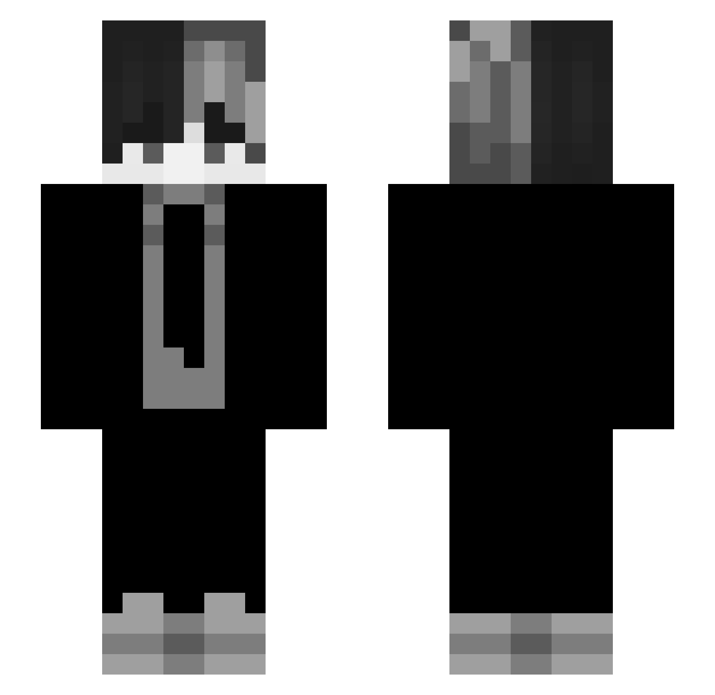 Vinn2008 Minecraft skin, front and back view