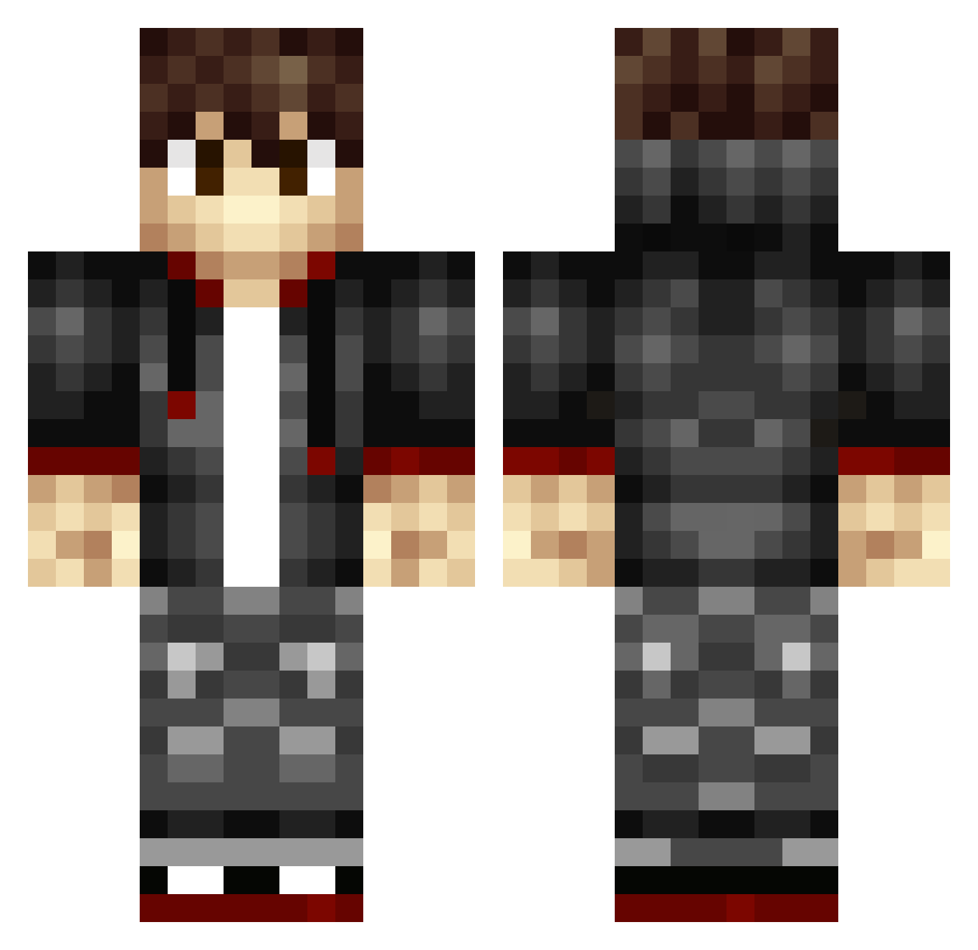 Tsuki_Kageji Minecraft skin, front and back view