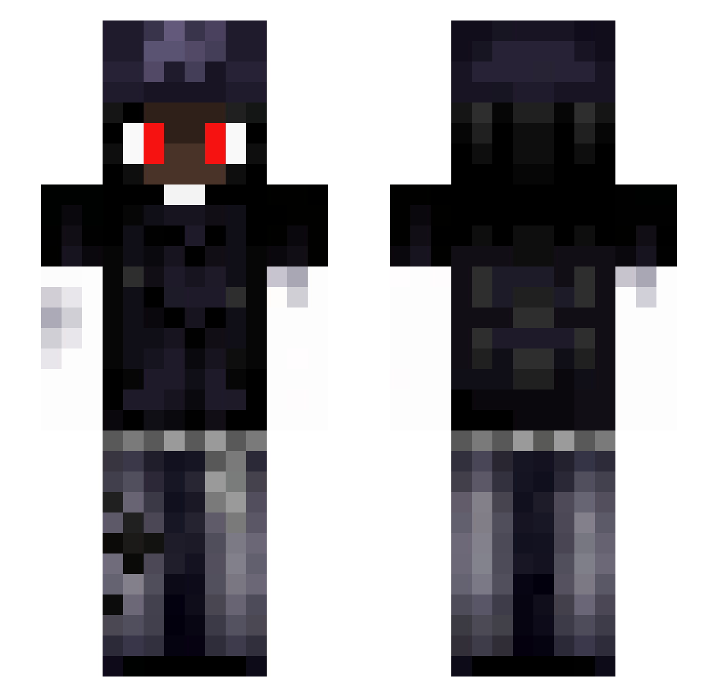 rumpeltitkin Minecraft skin, front and back view