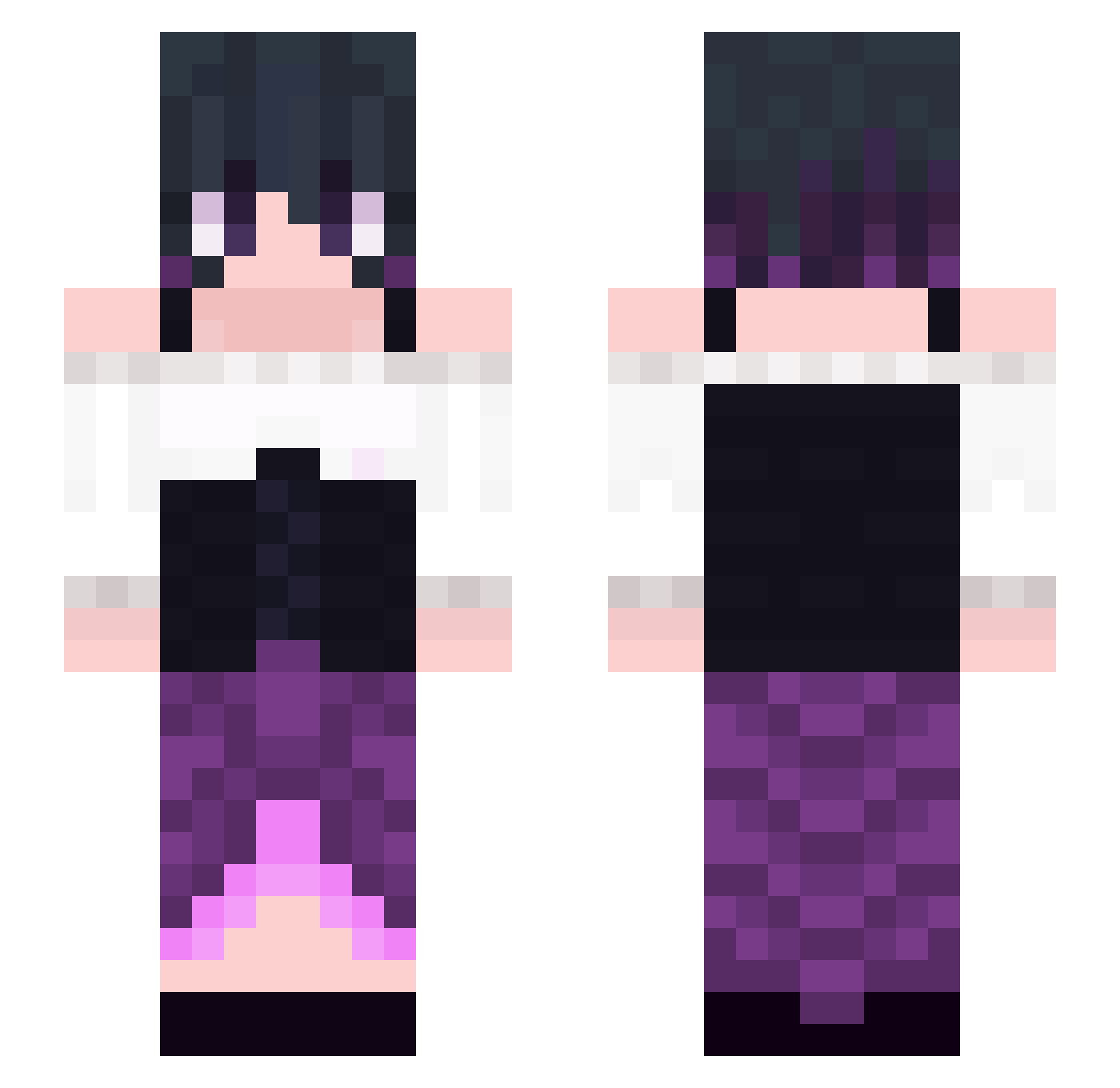 Forsidian Minecraft skin, front and back view