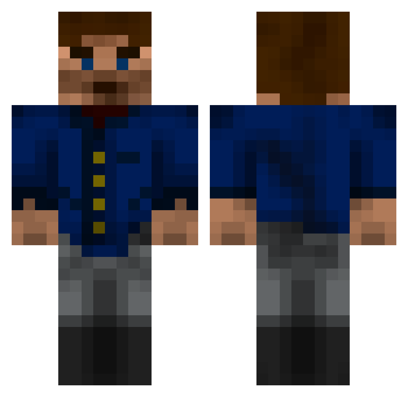 Carlen Minecraft skin, front and back view