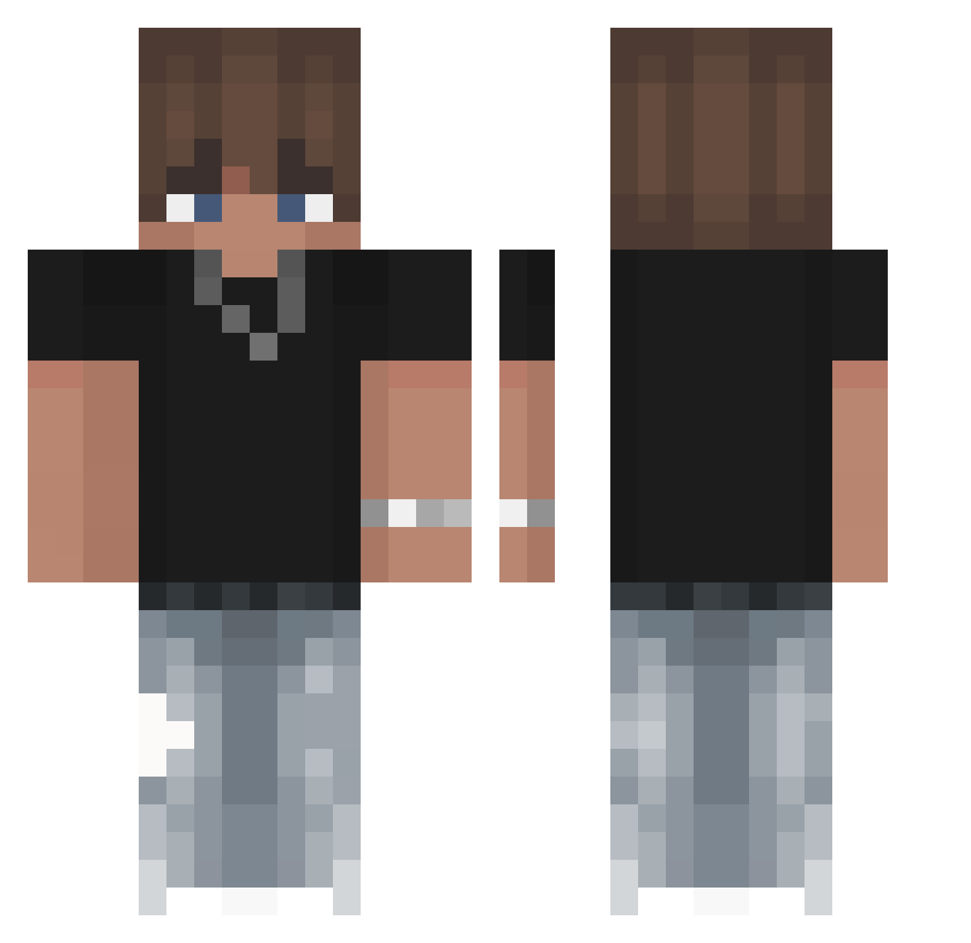 shadow033 Minecraft skin, front and back view