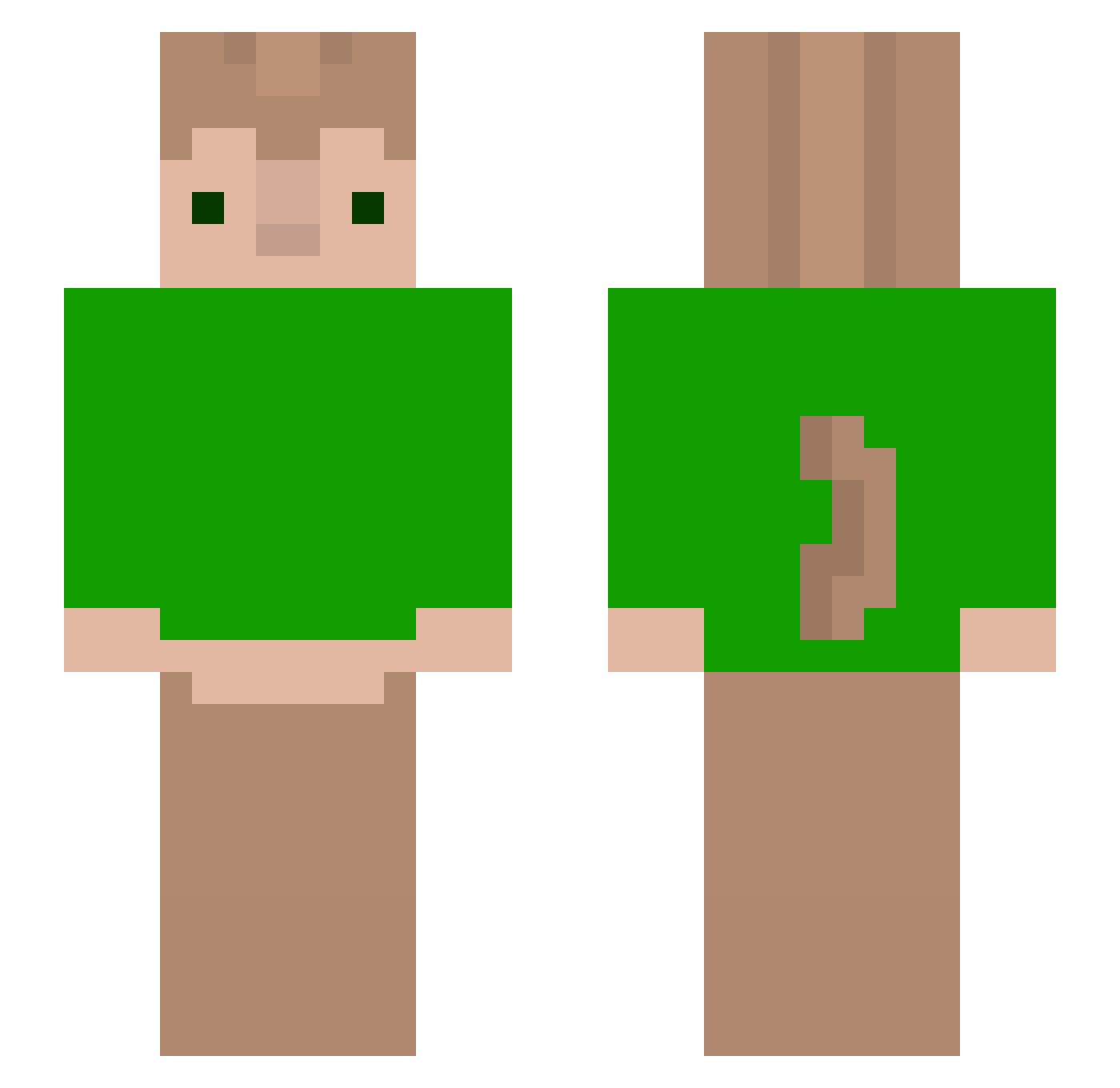 doodsnoods Minecraft skin, front and back view