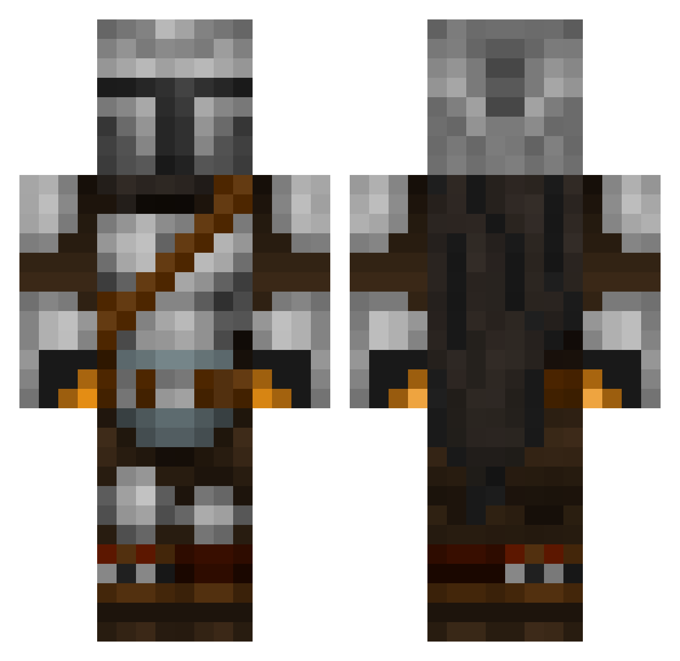 SgtLittleTurtle Minecraft skin, front and back view