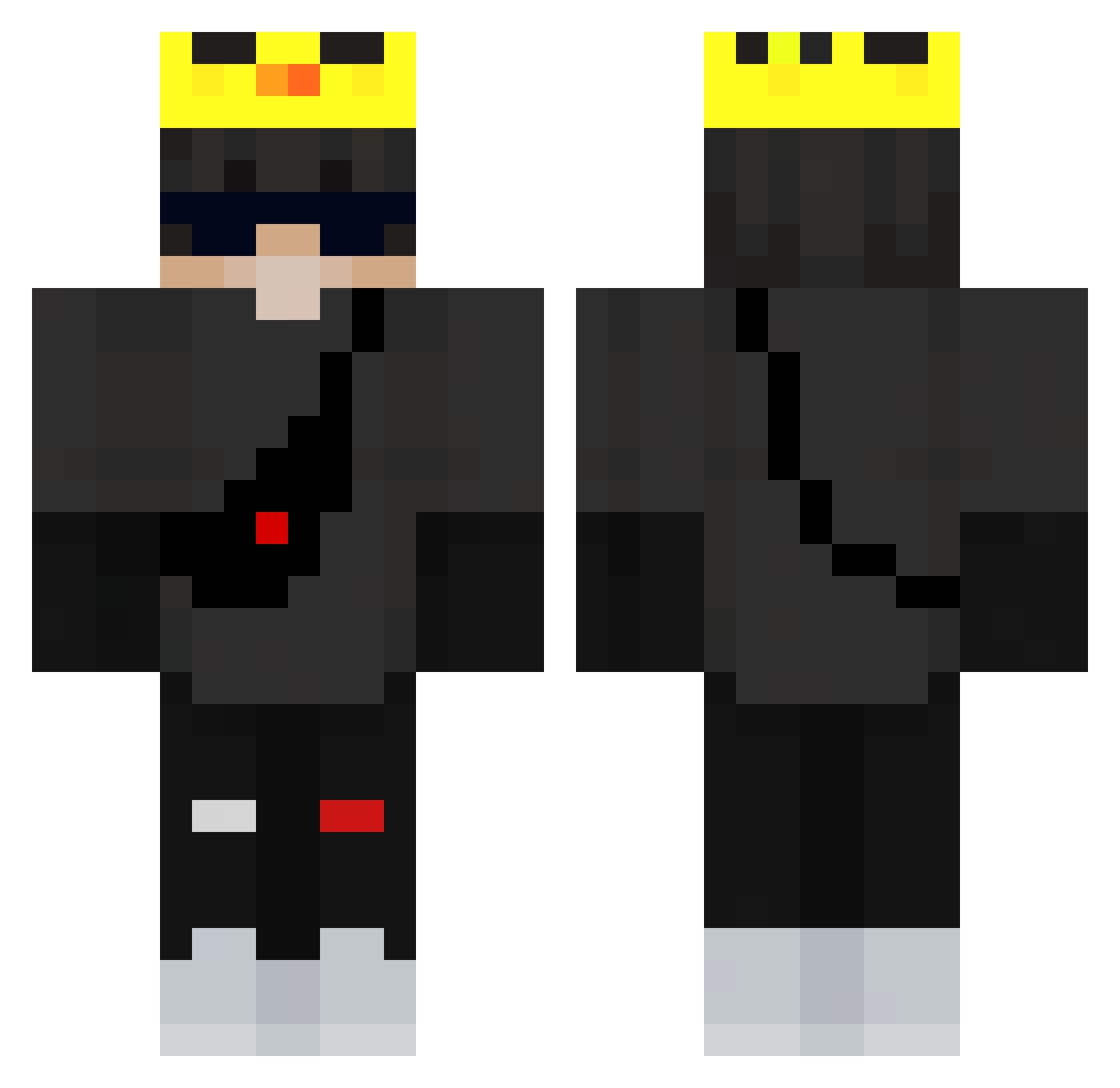 thelaccer Minecraft skin, front and back view