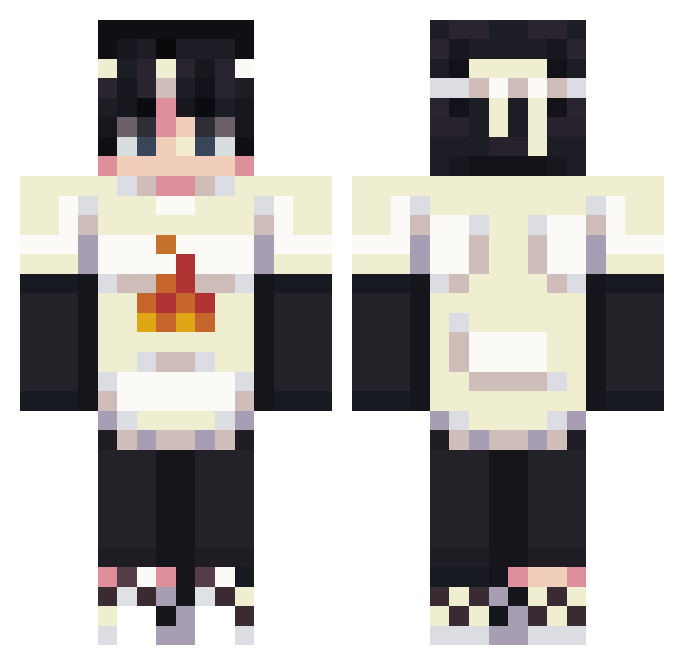 Spiderani Minecraft skin, front and back view