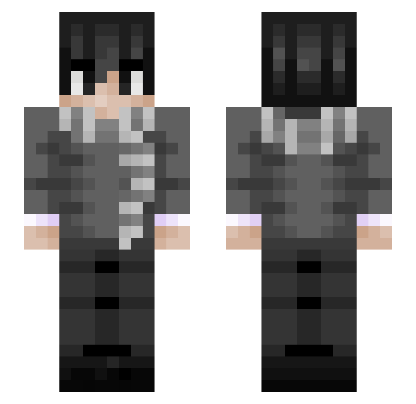 teakumi Minecraft skin, front and back view