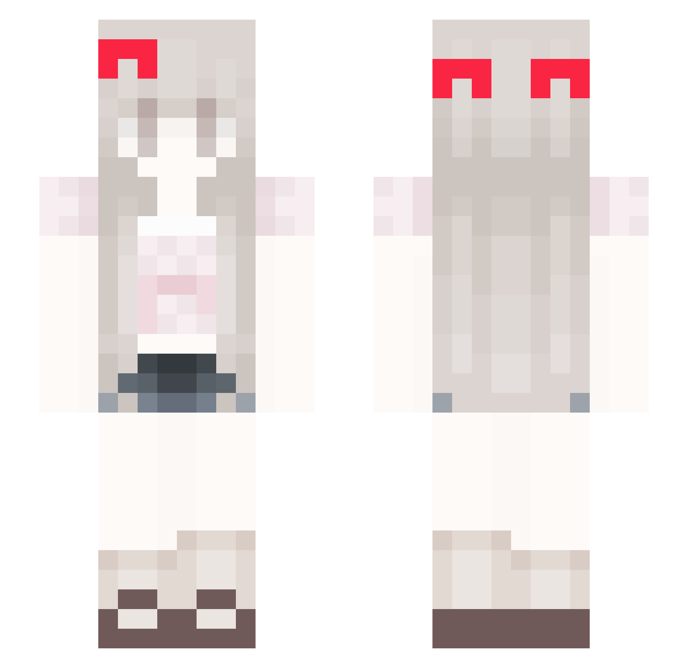xiayizhouz Minecraft skin, front and back view