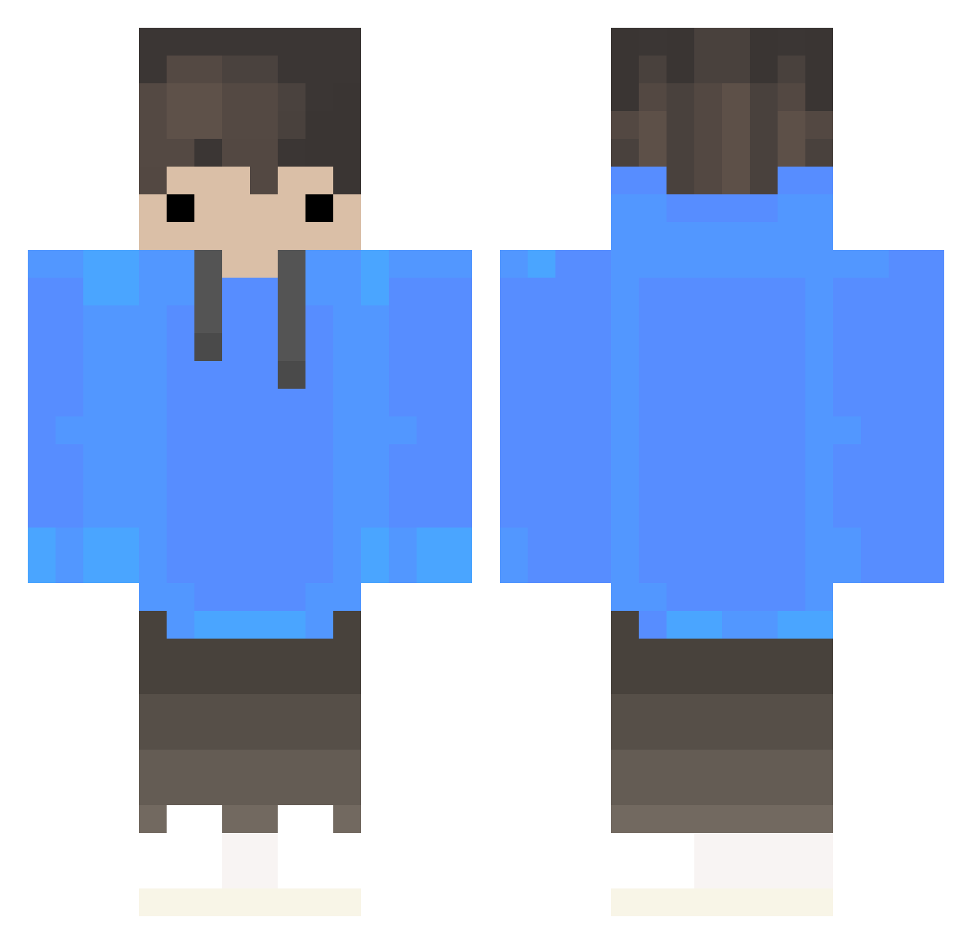 xCombox Minecraft skin, front and back view