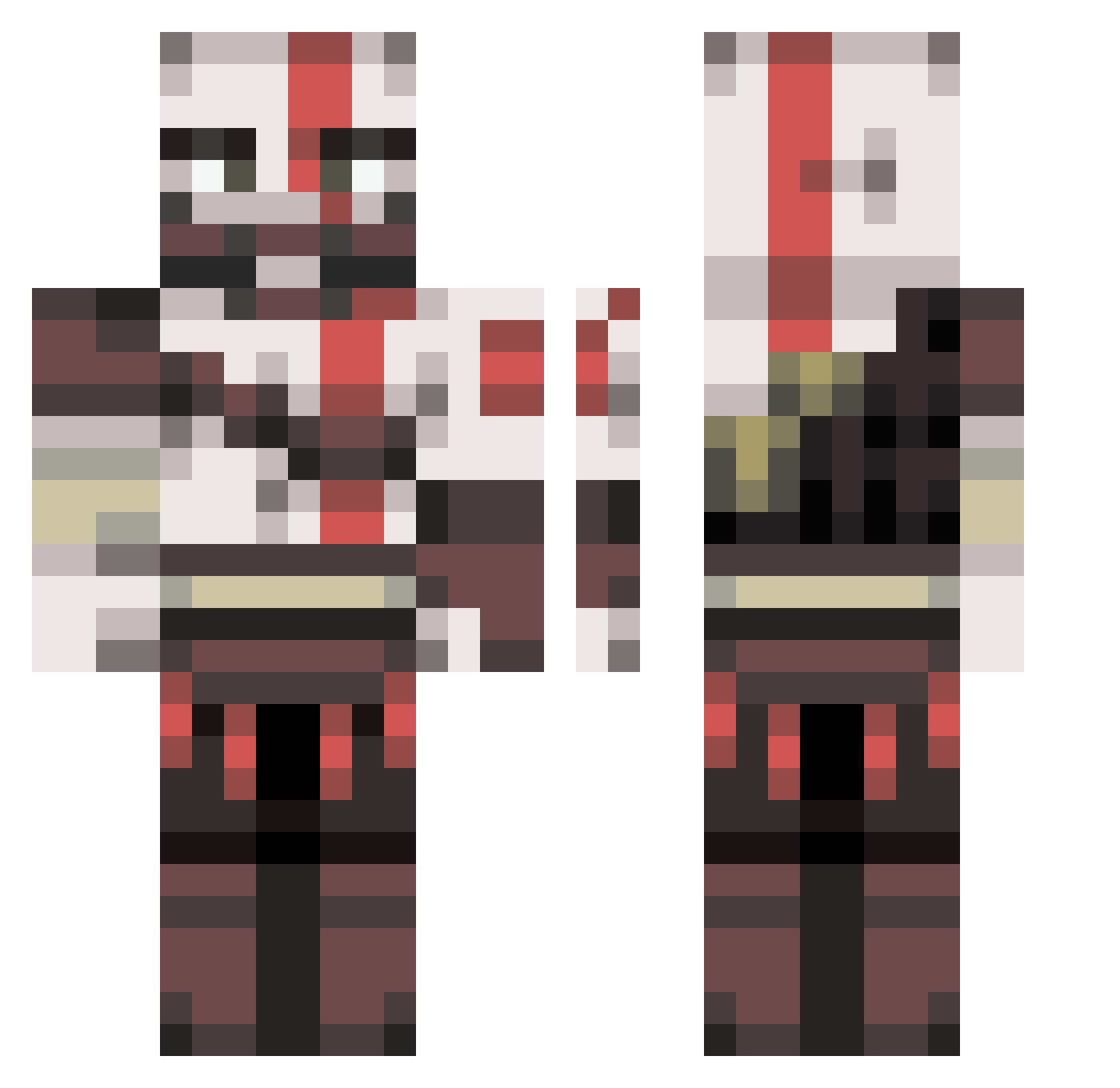 BrodinTTV Minecraft skin, front and back view