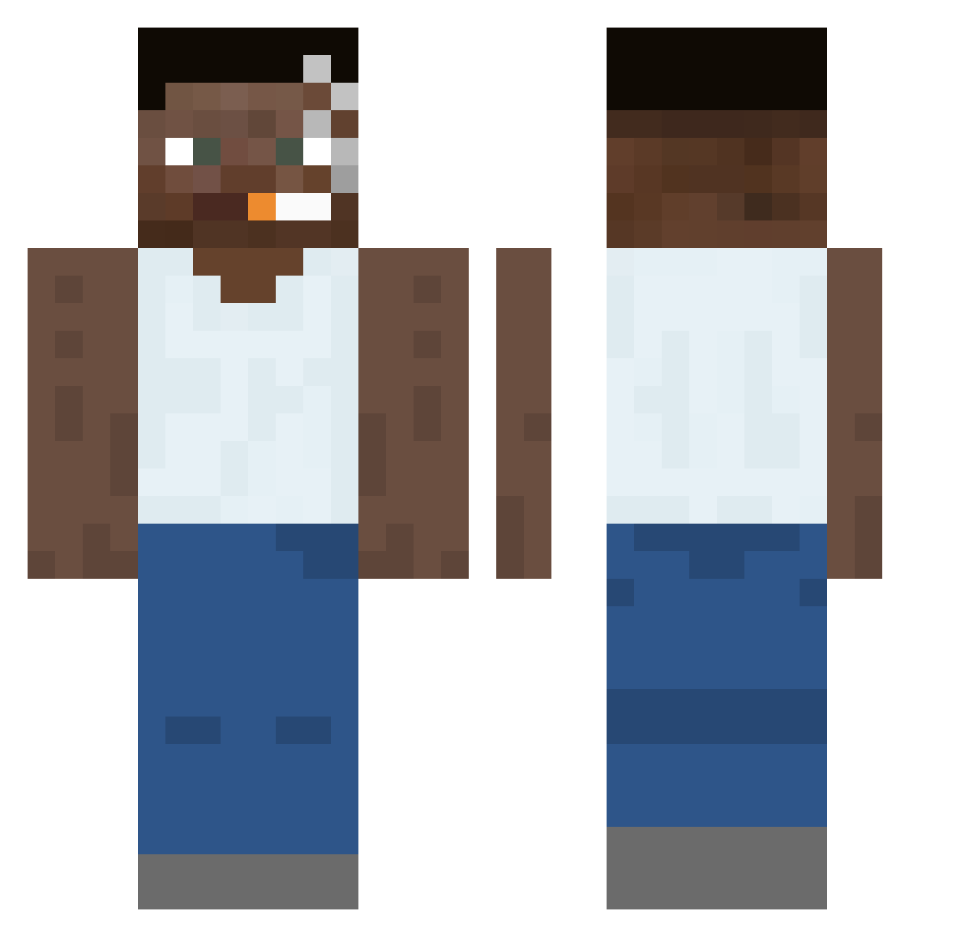 LizLiz_333 Minecraft skin, front and back view