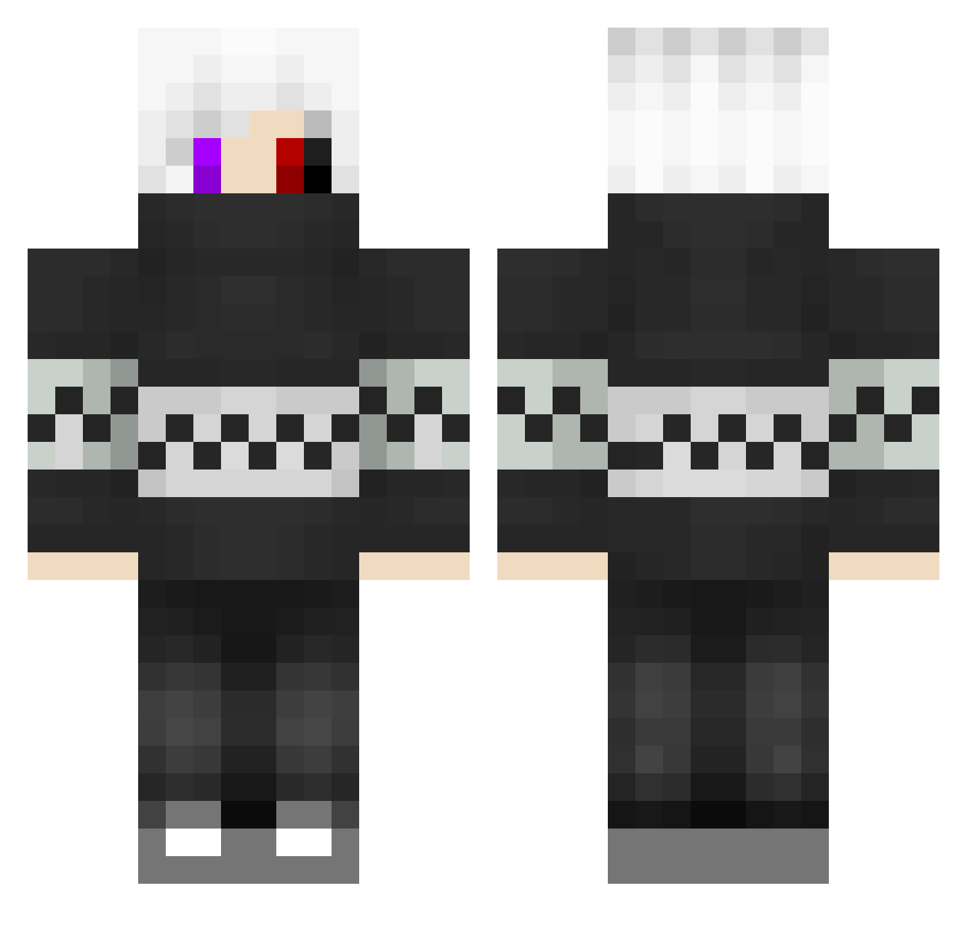 Retrieves Minecraft skin, front and back view