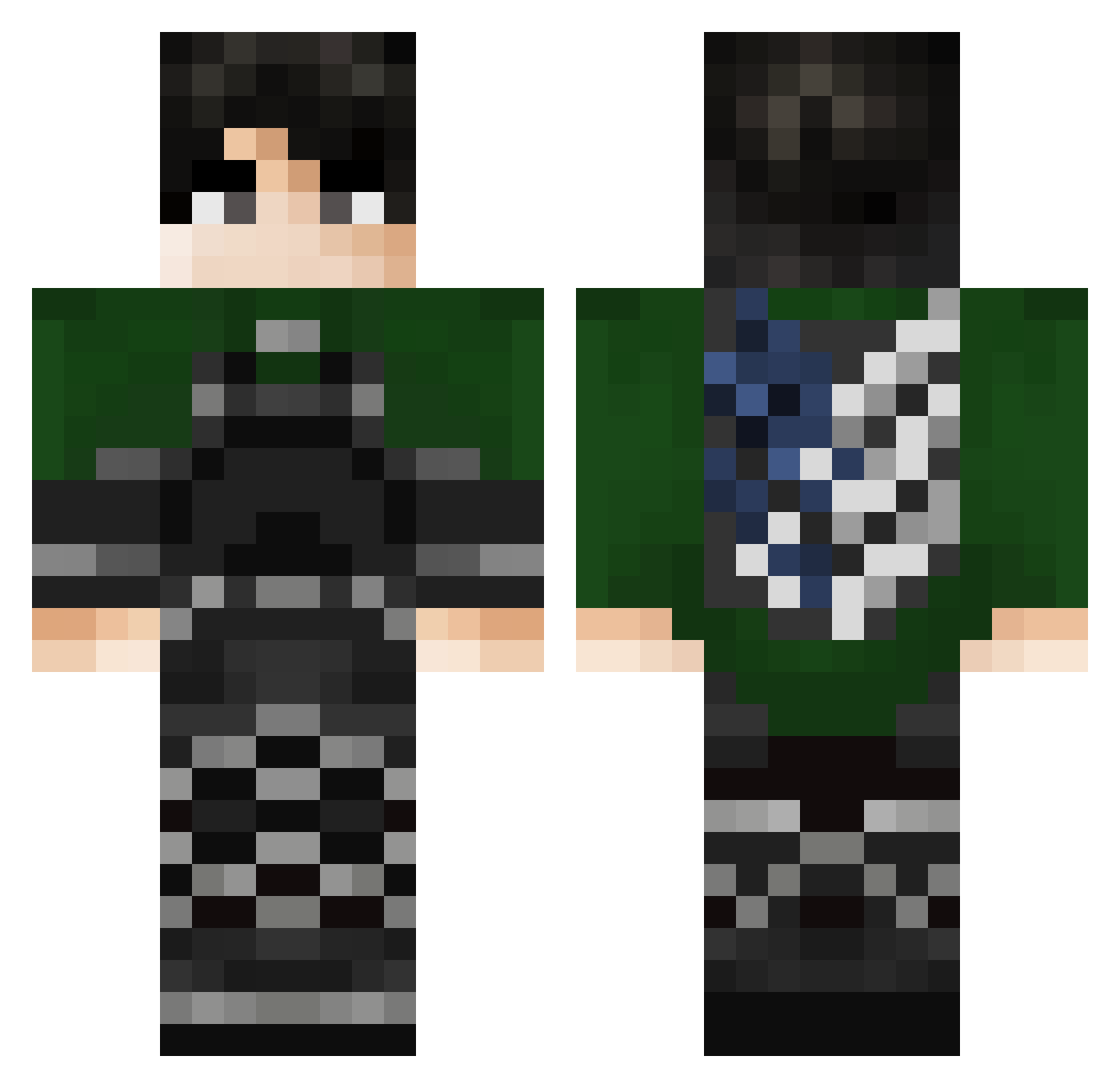 FEN0SAK Minecraft skin, front and back view