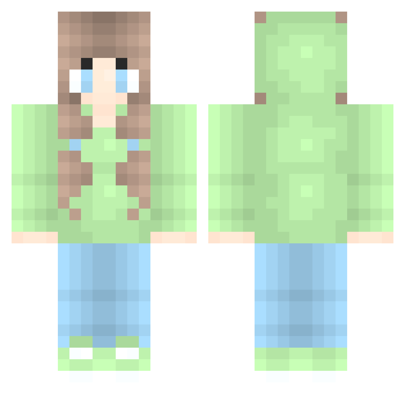 Carlene Minecraft skin, front and back view