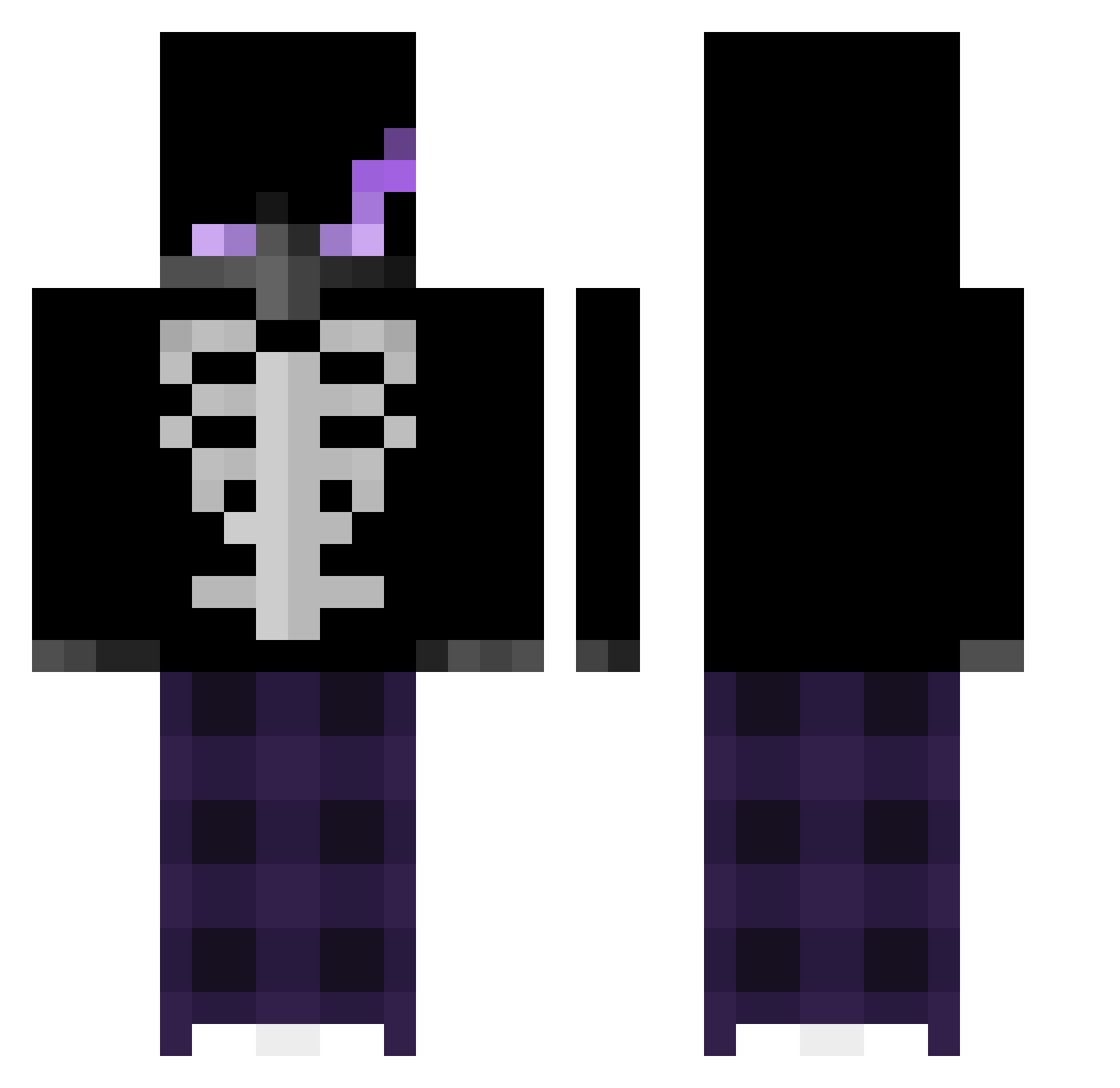 xryz_ez Minecraft skin, front and back view