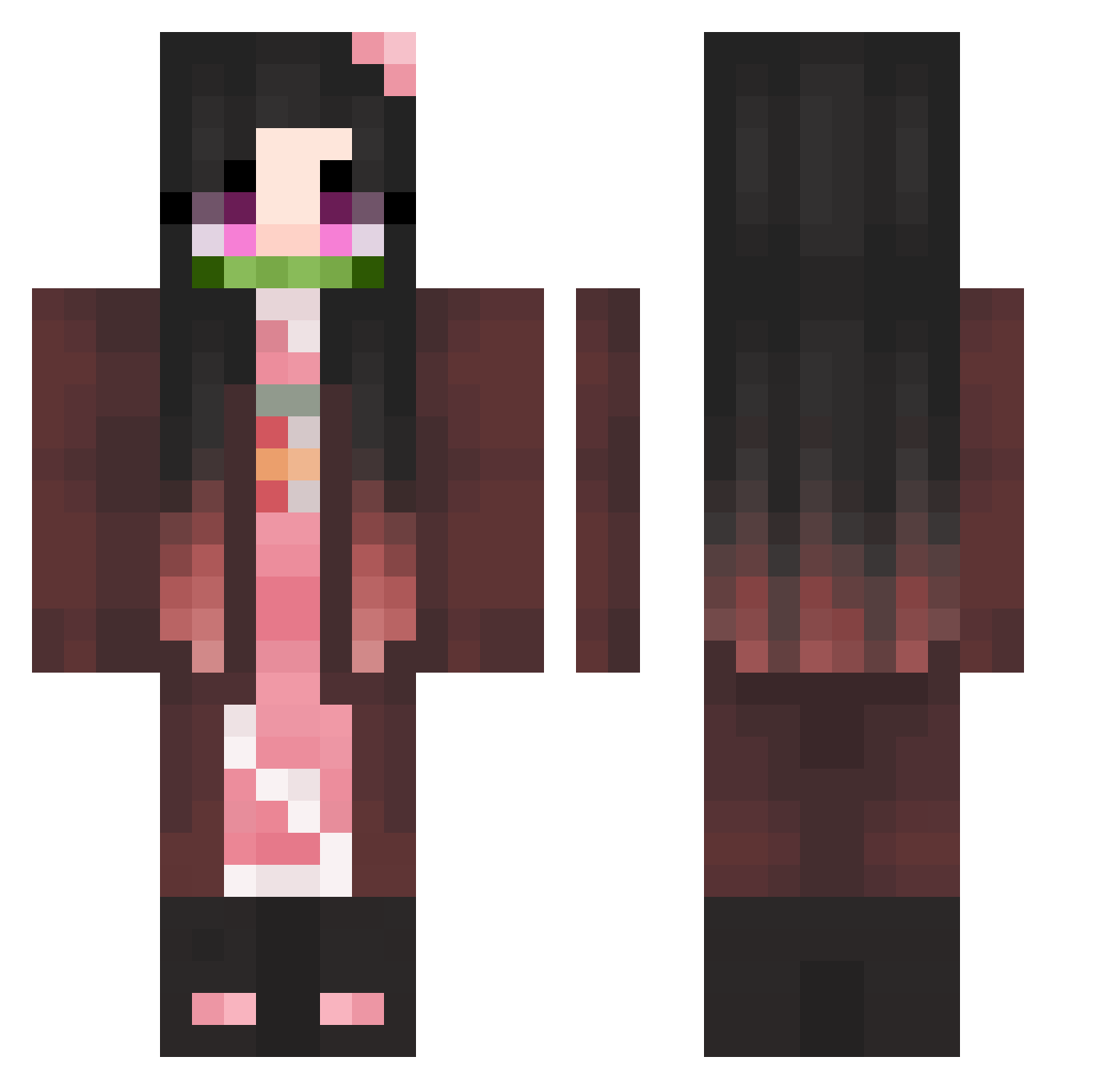 CarolinaSier Minecraft skin, front and back view