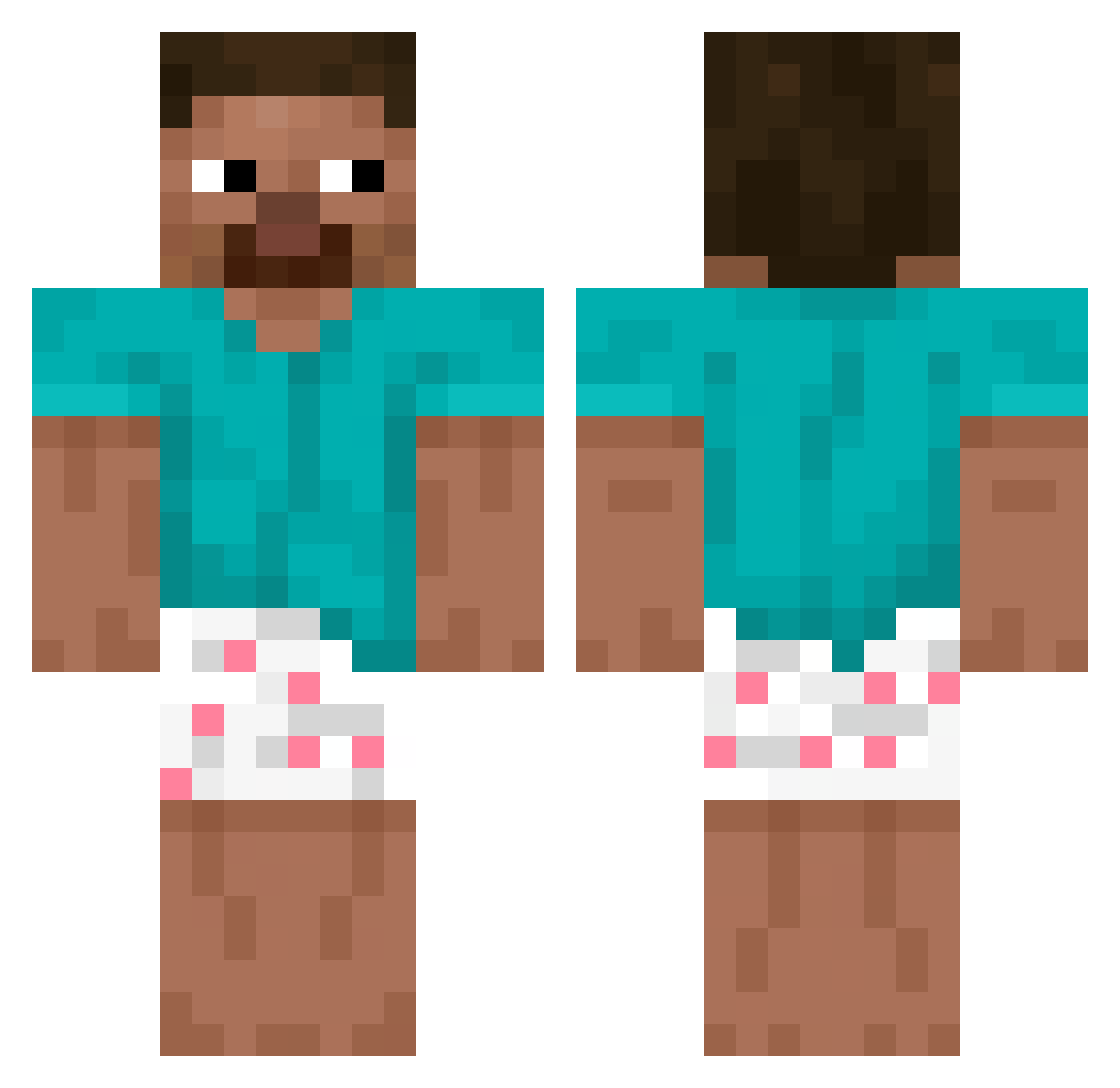 SooFun1337 Minecraft skin, front and back view