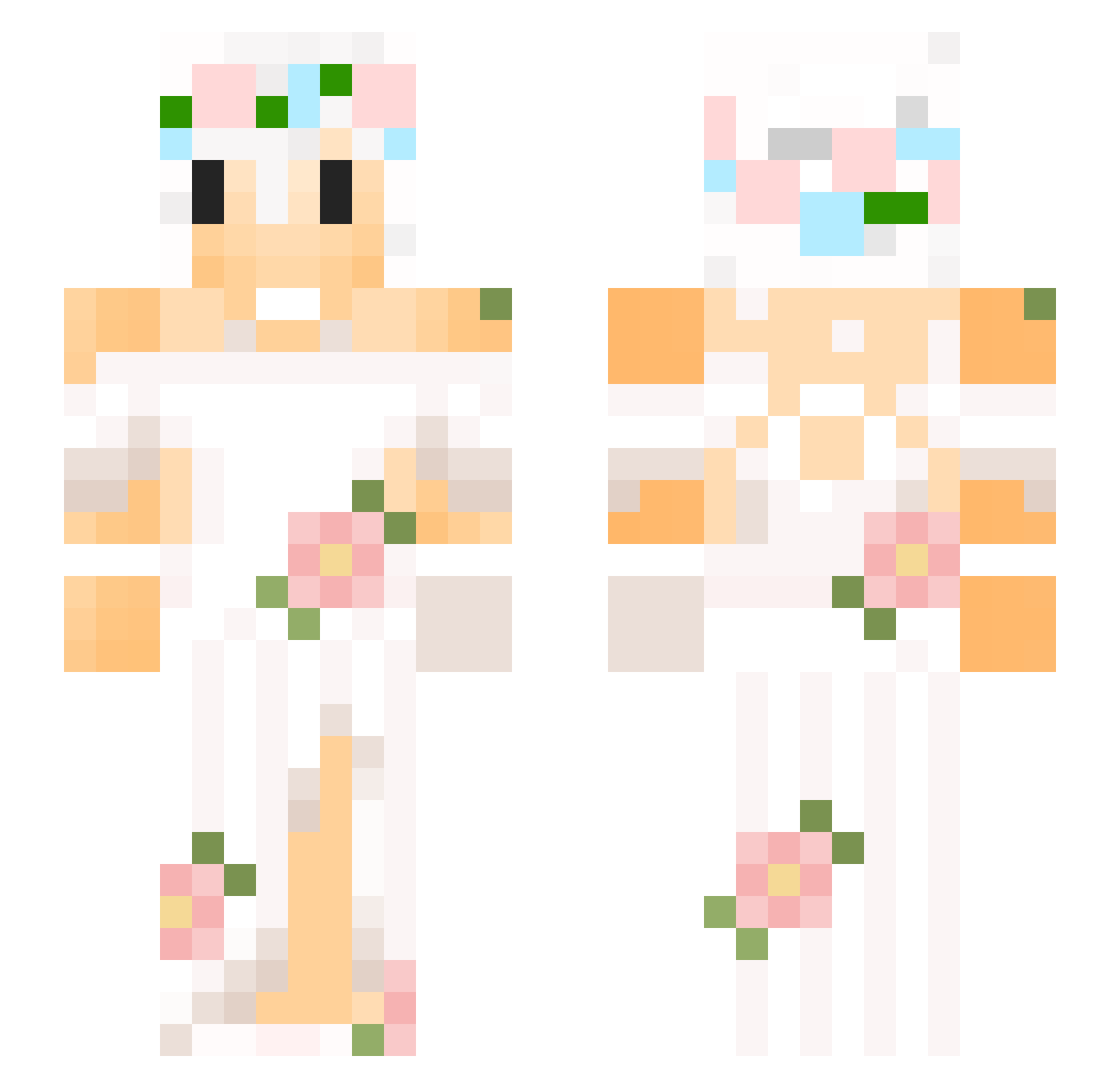 Eonian Minecraft skin, front and back view