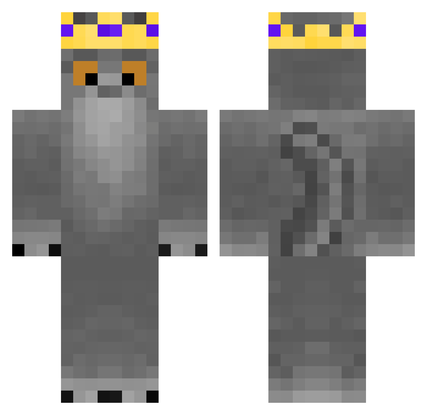 RandomKittyz99 Minecraft skin, front and back view