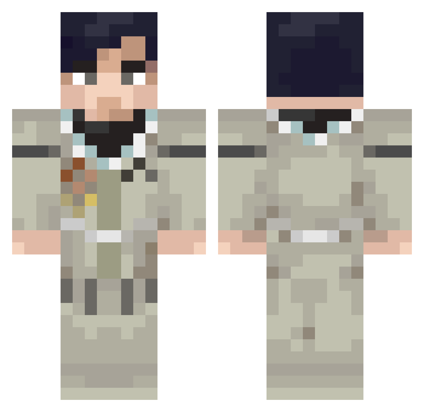 _Joseee Minecraft skin, front and back view