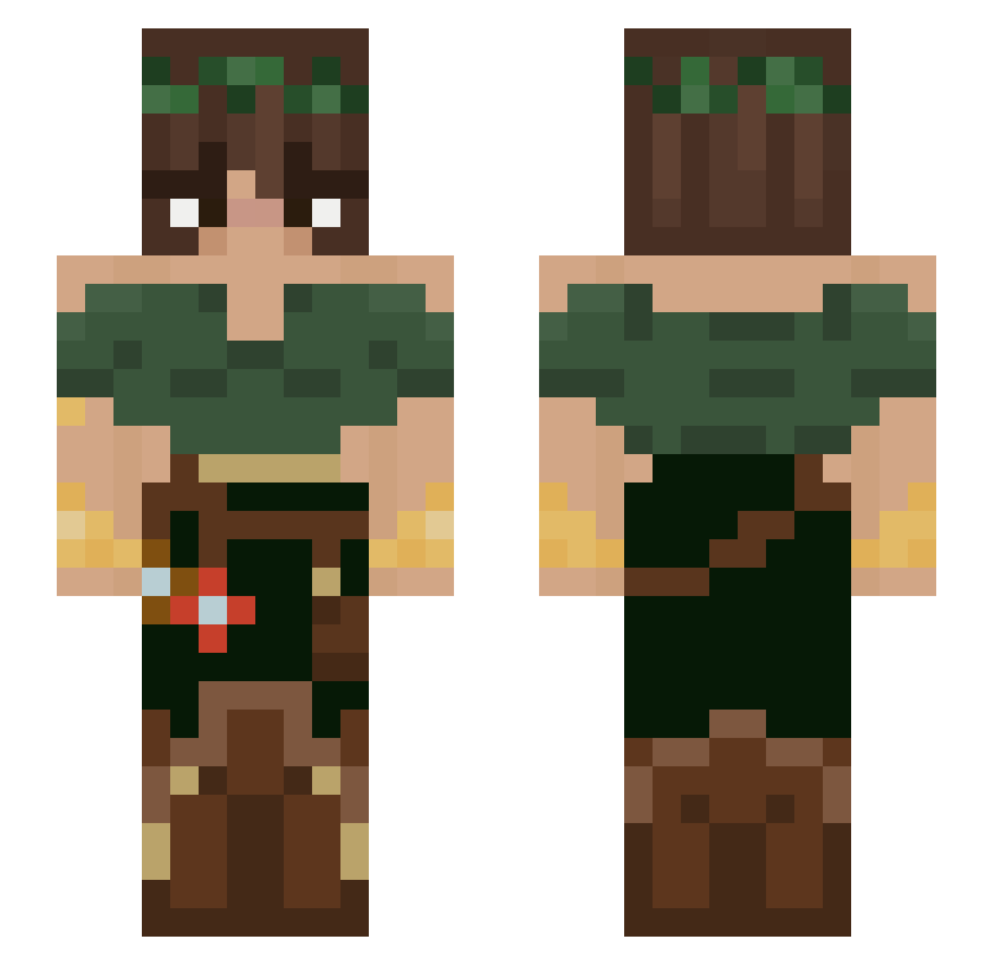 WillowAndBirb Minecraft skin, front and back view