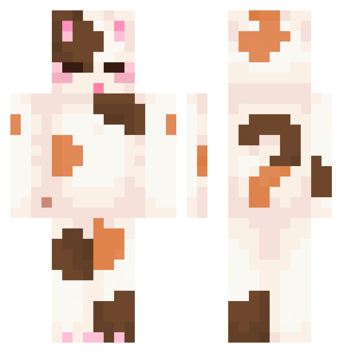 Johnnybola Minecraft skin, front and back view