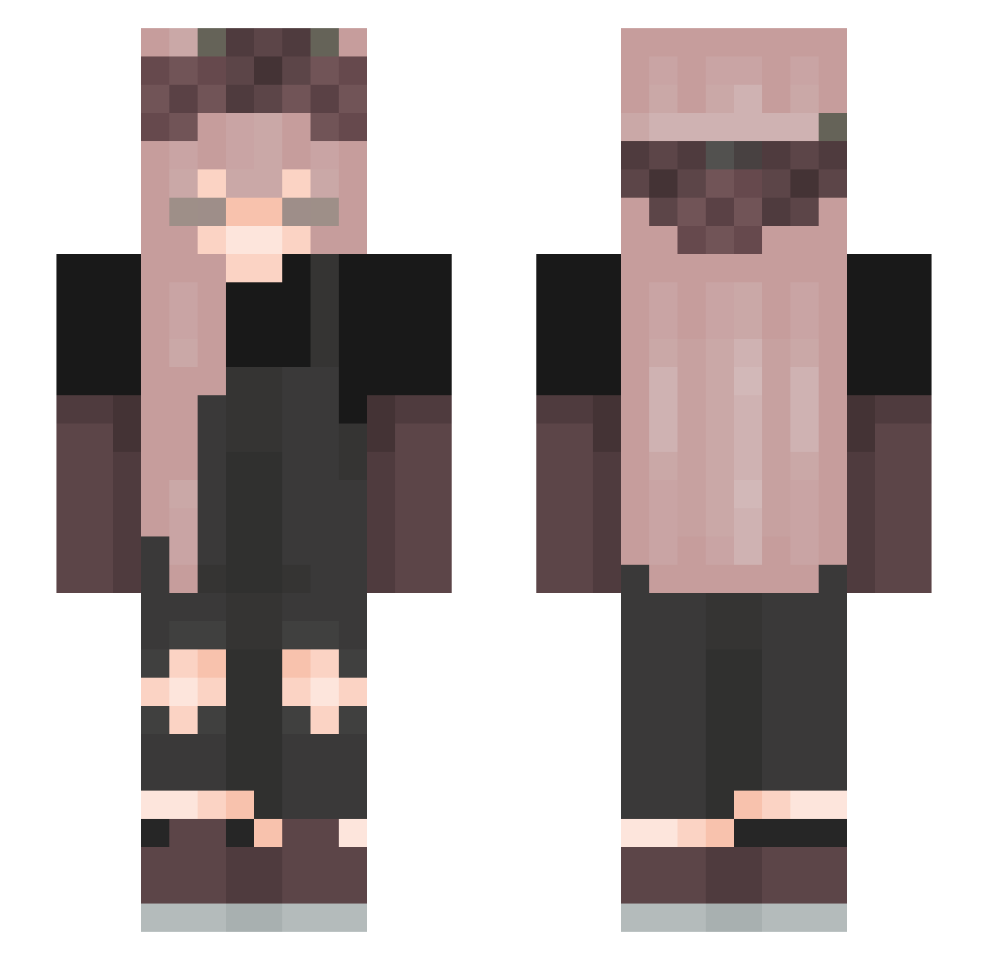 saftkind Minecraft skin, front and back view