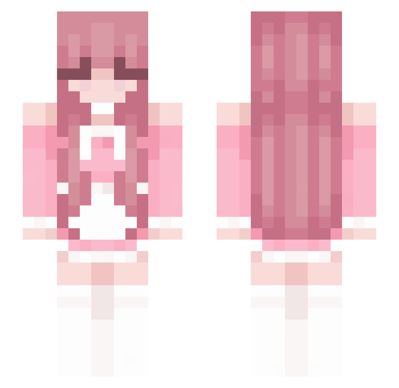 Rin_00x Minecraft skin, front and back view